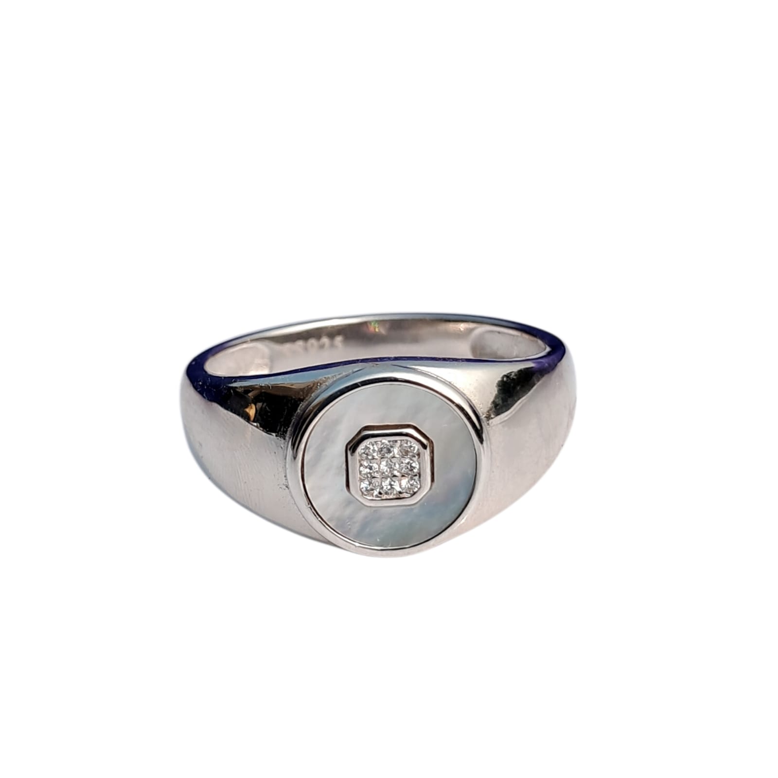 925 Silver Diamond Men's Ring