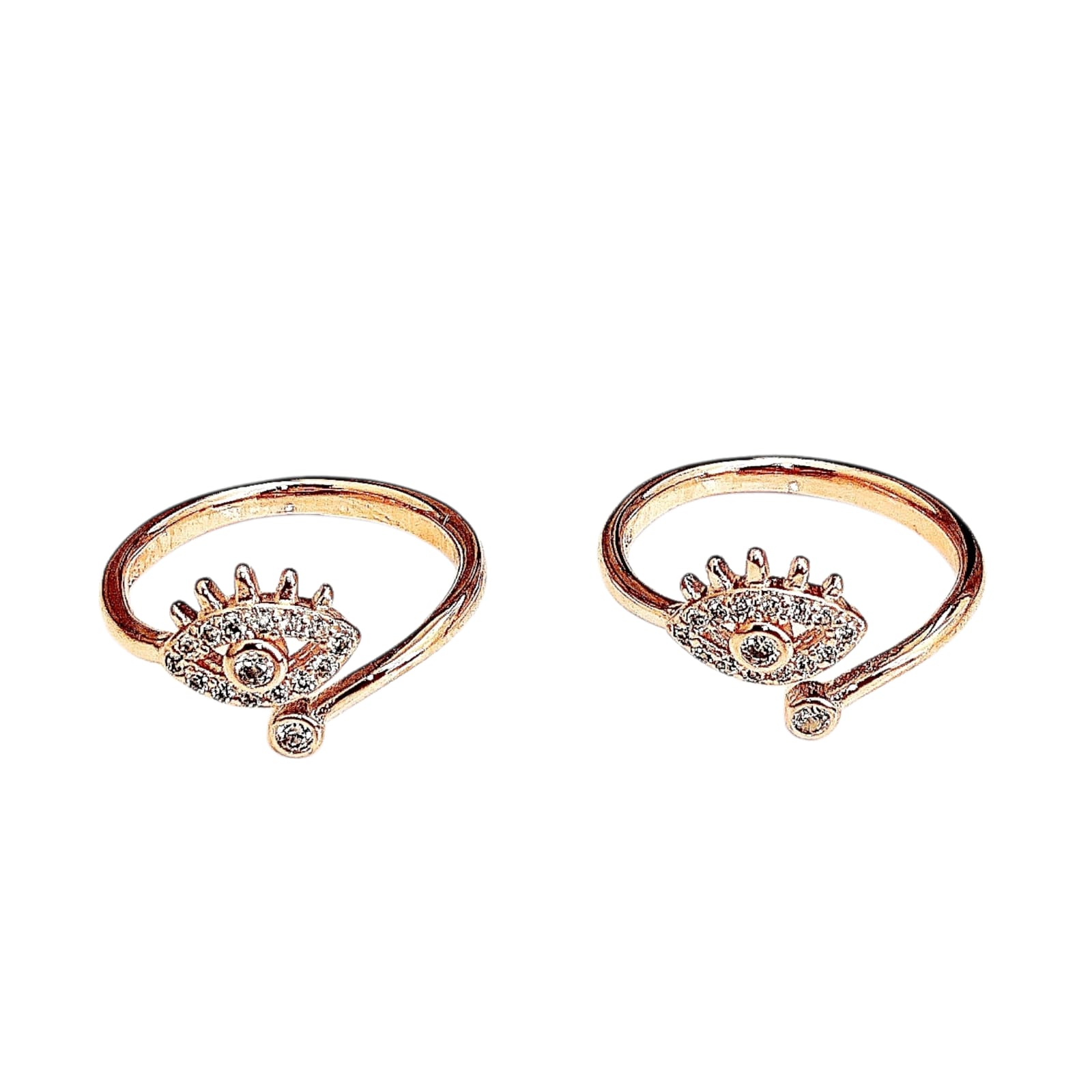 925 Silver Evil Eye Adjustable Toe Ring 