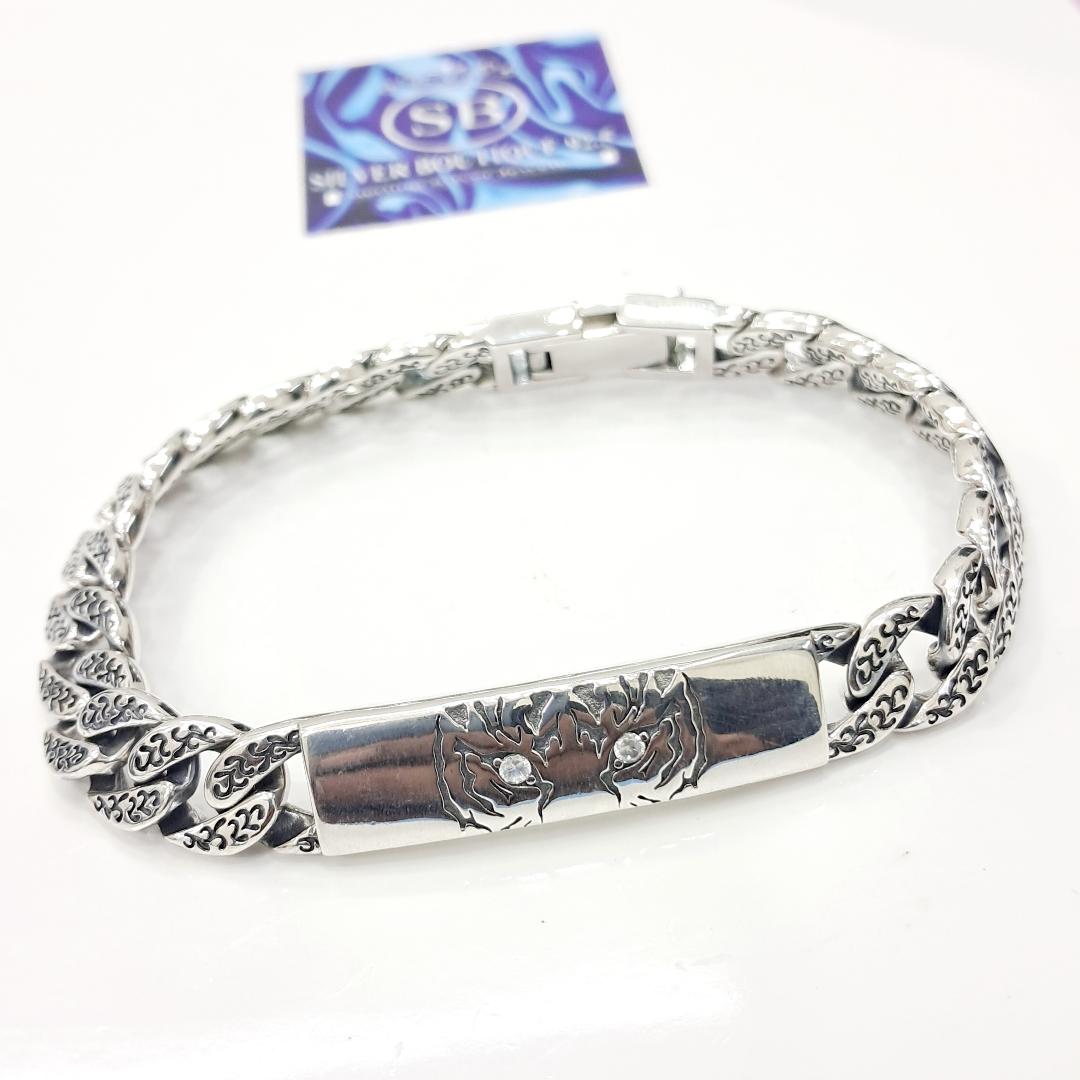 925 Silver Lion Head Bracelet