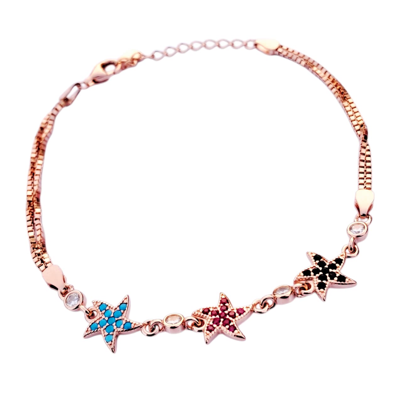 925 Silver Star Charm Bracelet