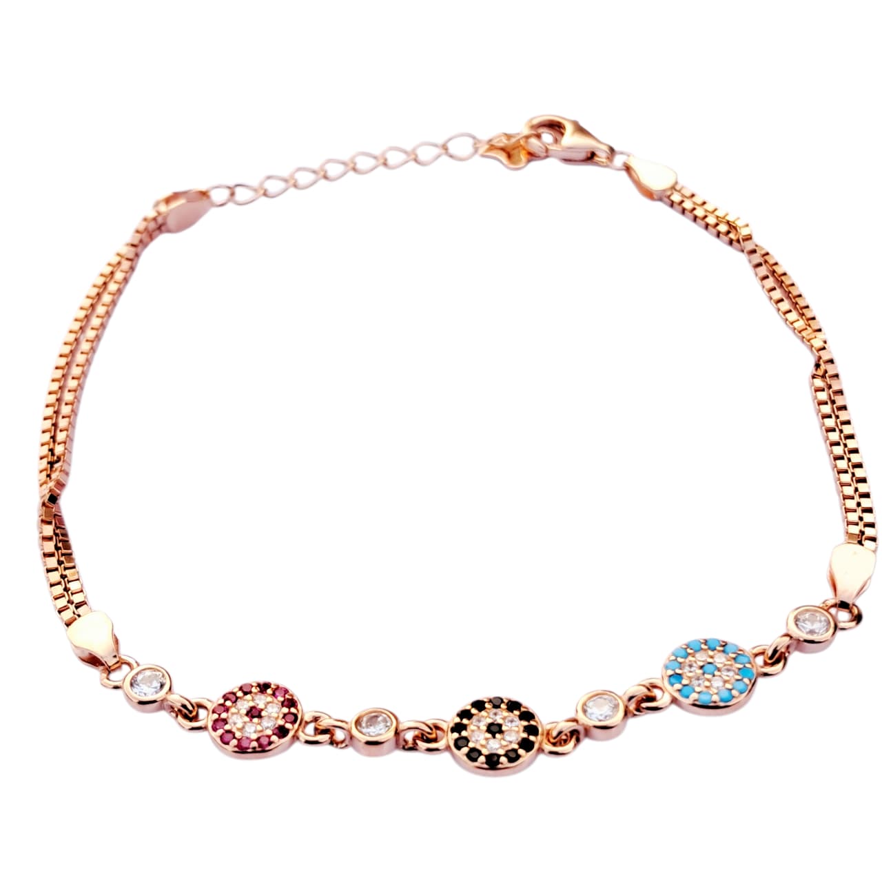 925 Silver Elegant Multi-Stone Bracelet