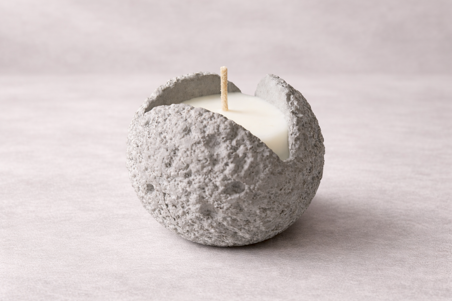 Concrete Sphere Candle