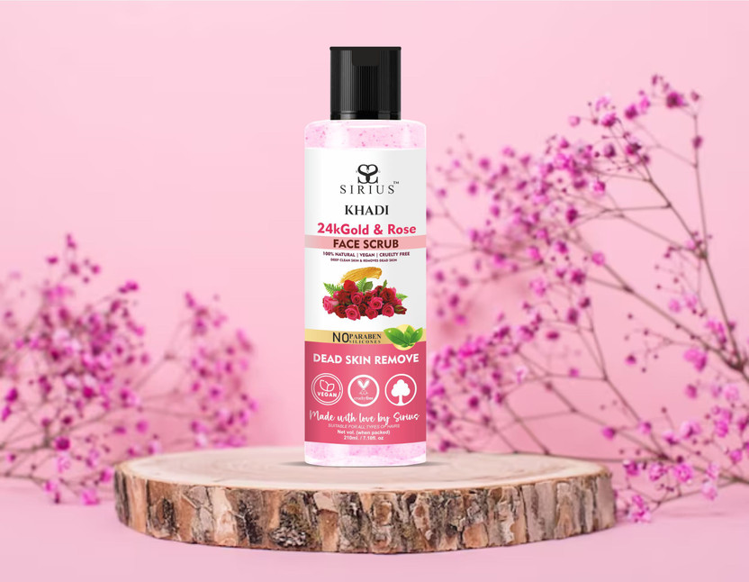 24k Gold & Rose Face Scrub