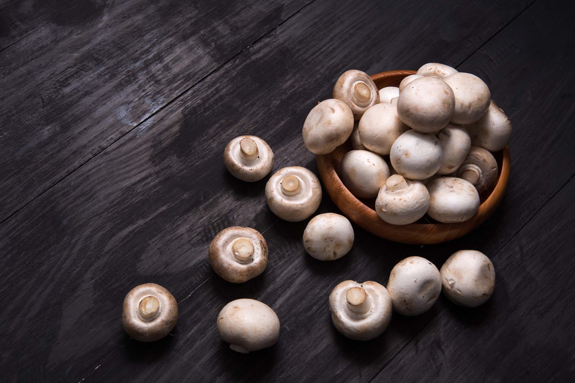 Fresh White Button Mushrooms