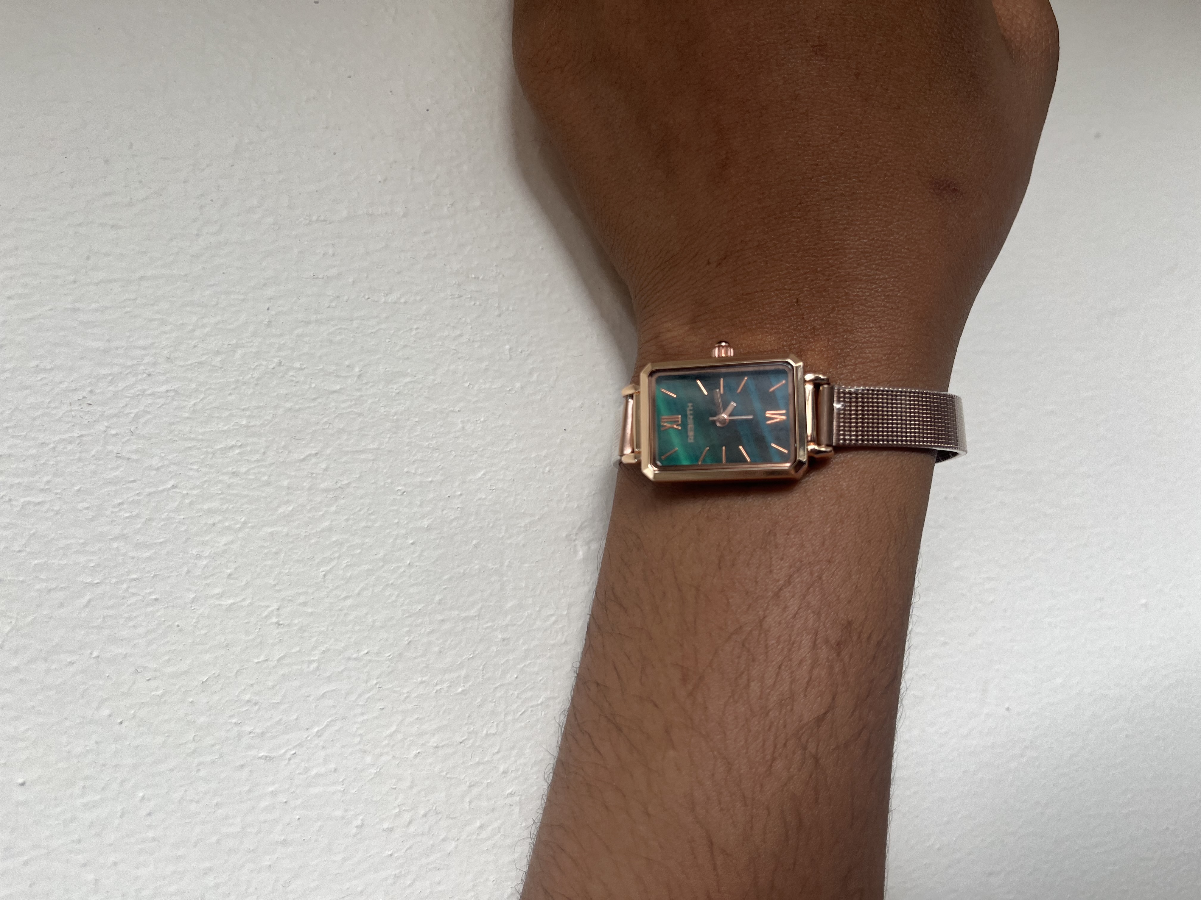 Rose Gold Rectangle Wristwatch