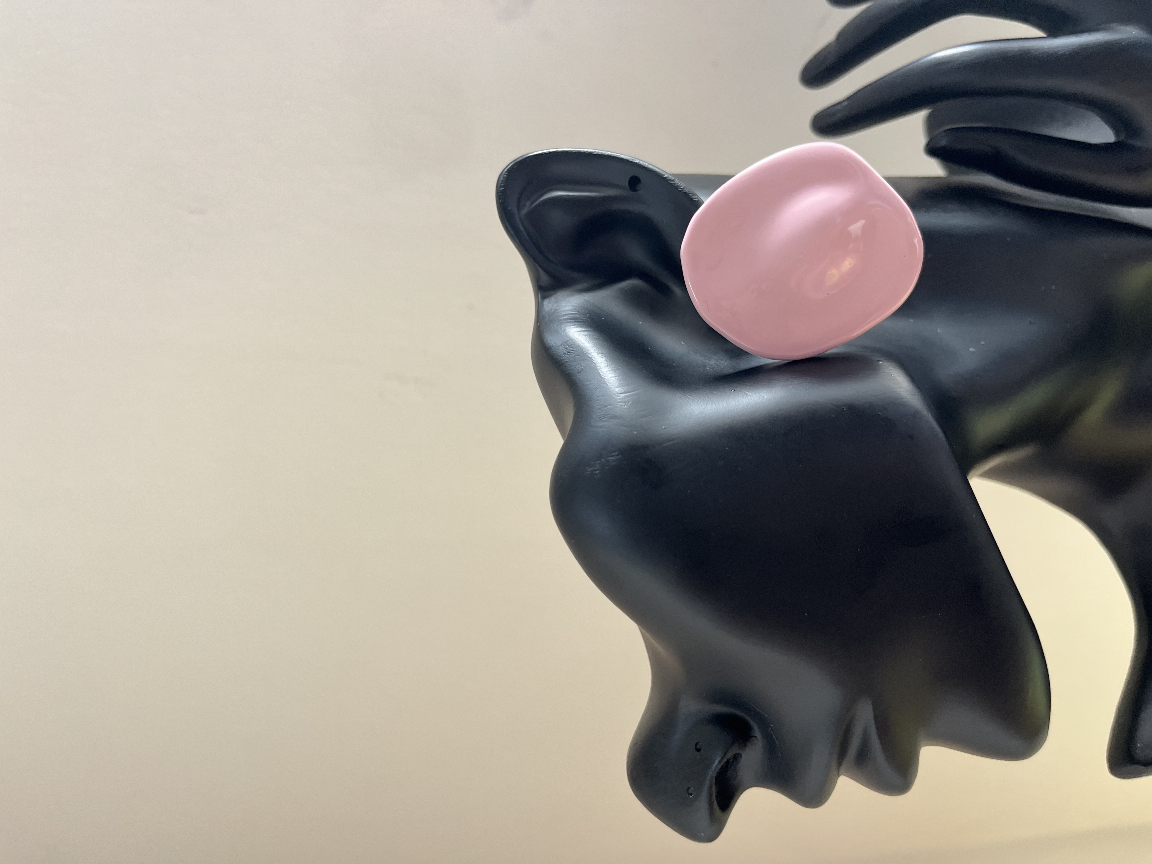 Modern Dog Sculpture with Bubblegum