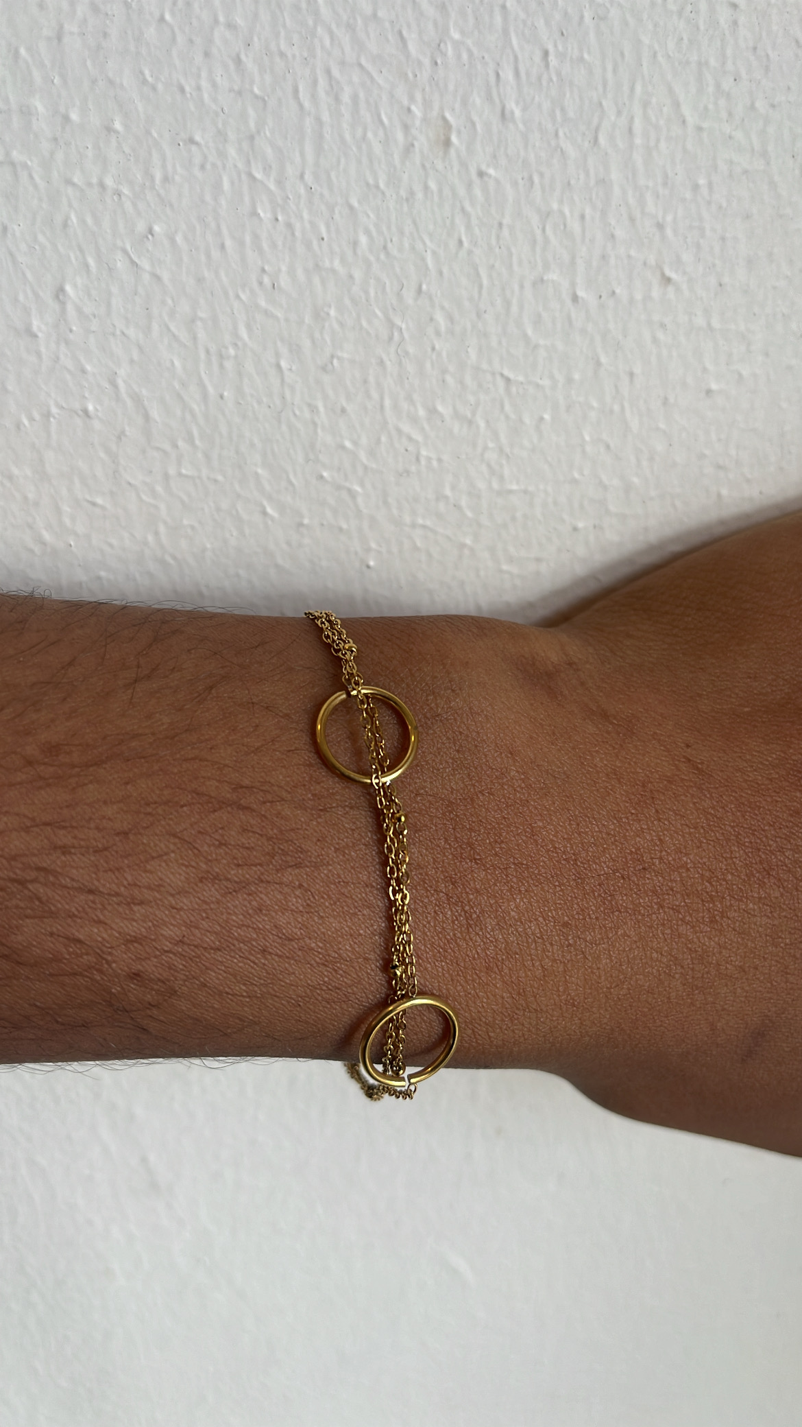 Minimalist Gold Circle Bracelet