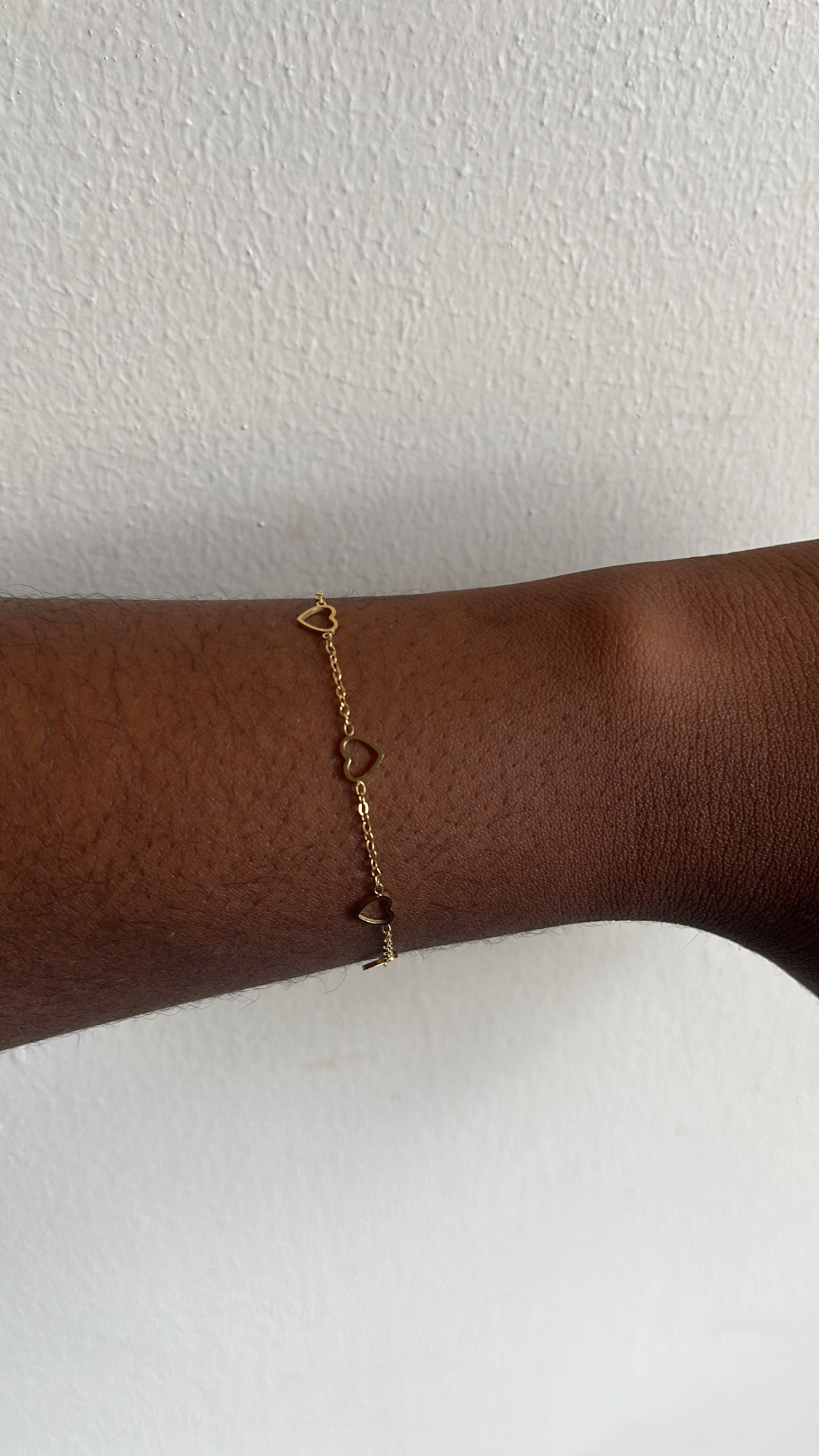 Gold Heart Charm Bracelet