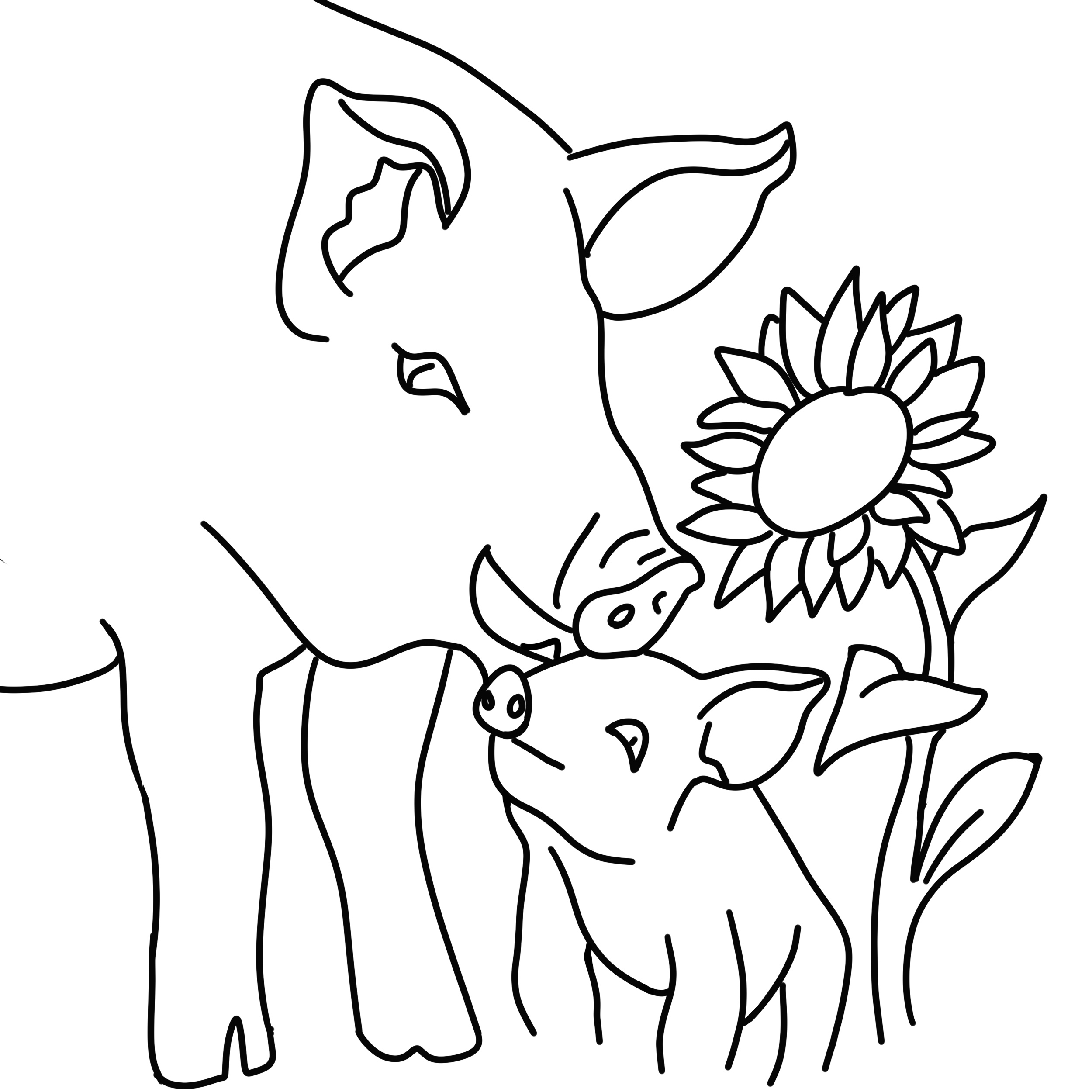 Cute Farm Friends Coloring Book