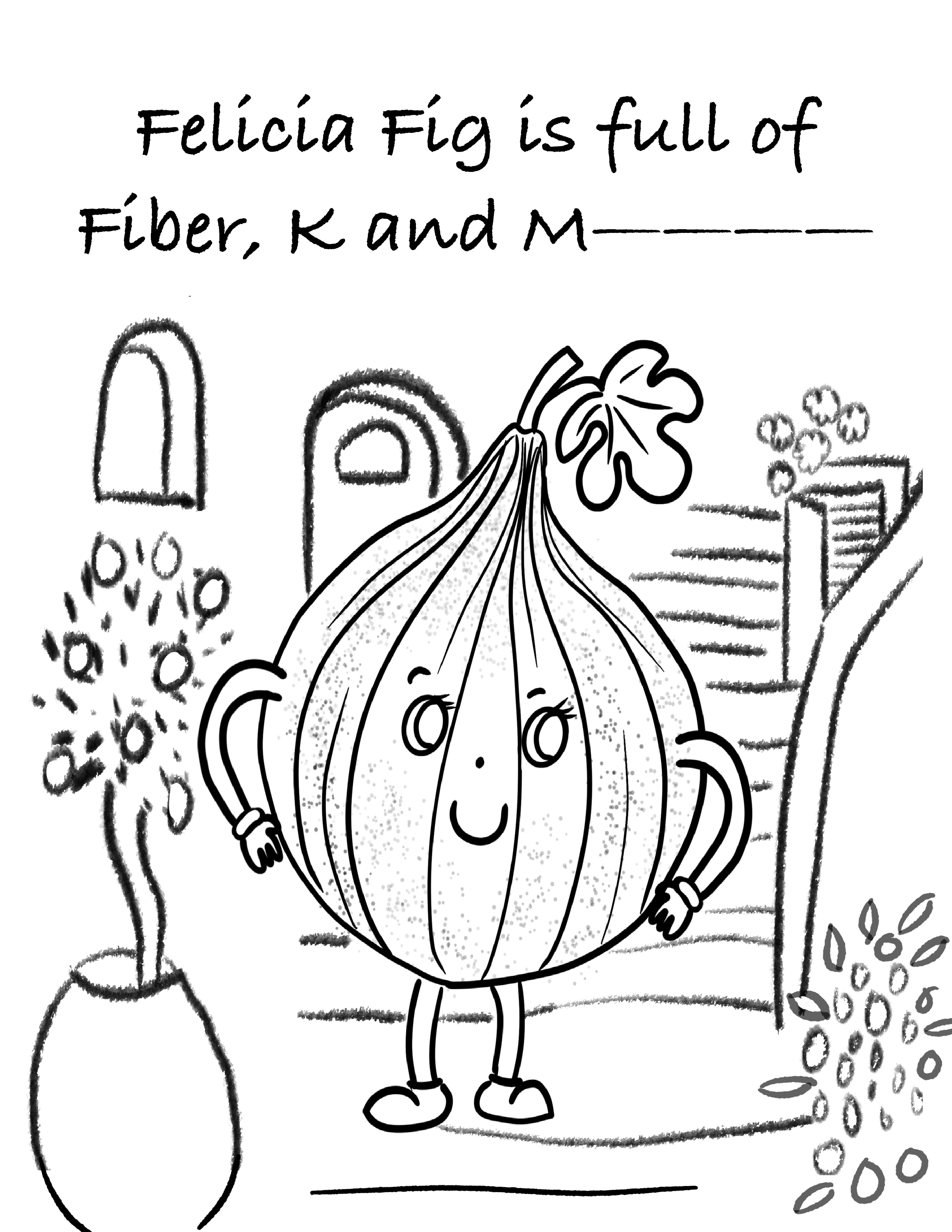 Love your Veggies and Fruits Coloring Book