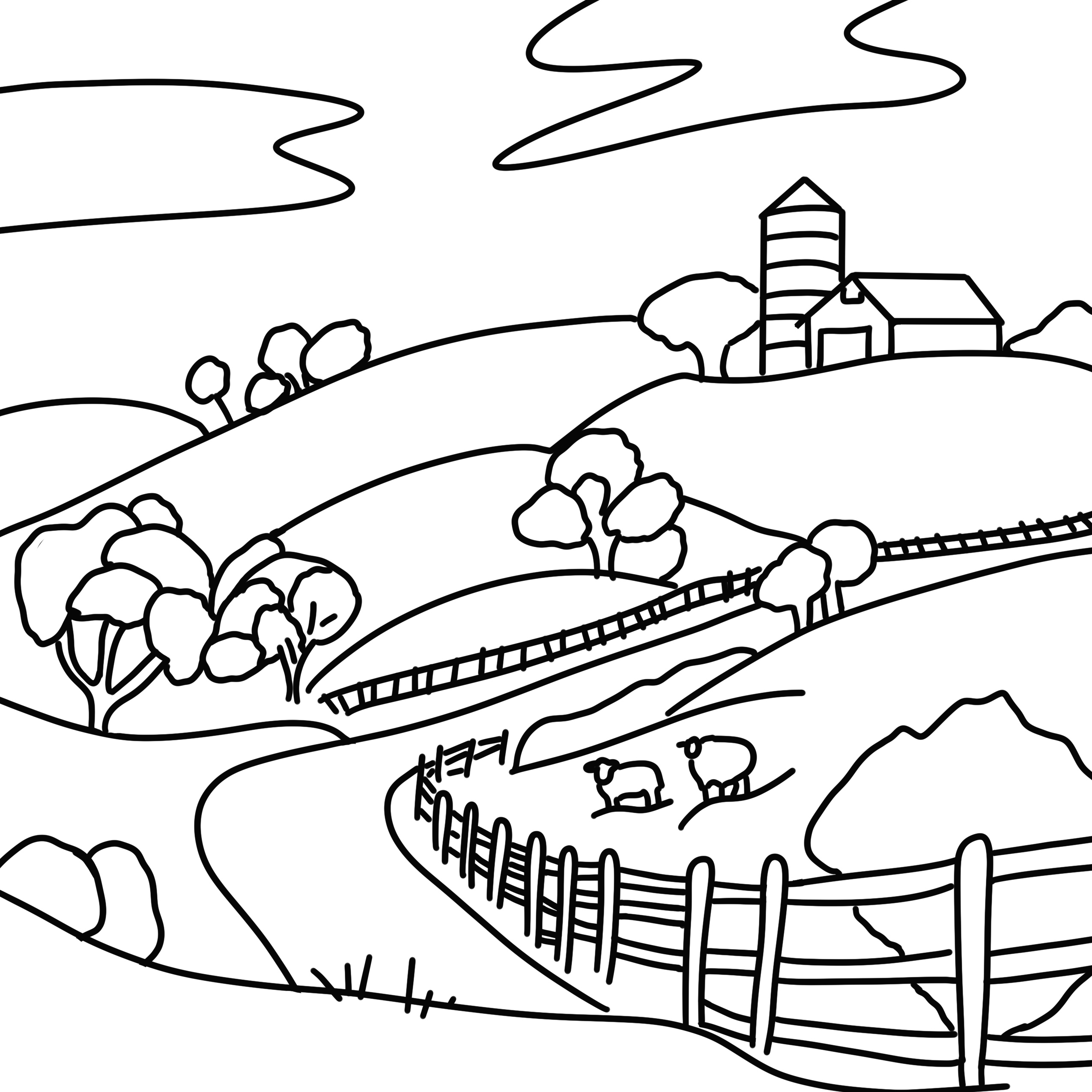 Cute Farm Friends Coloring Book