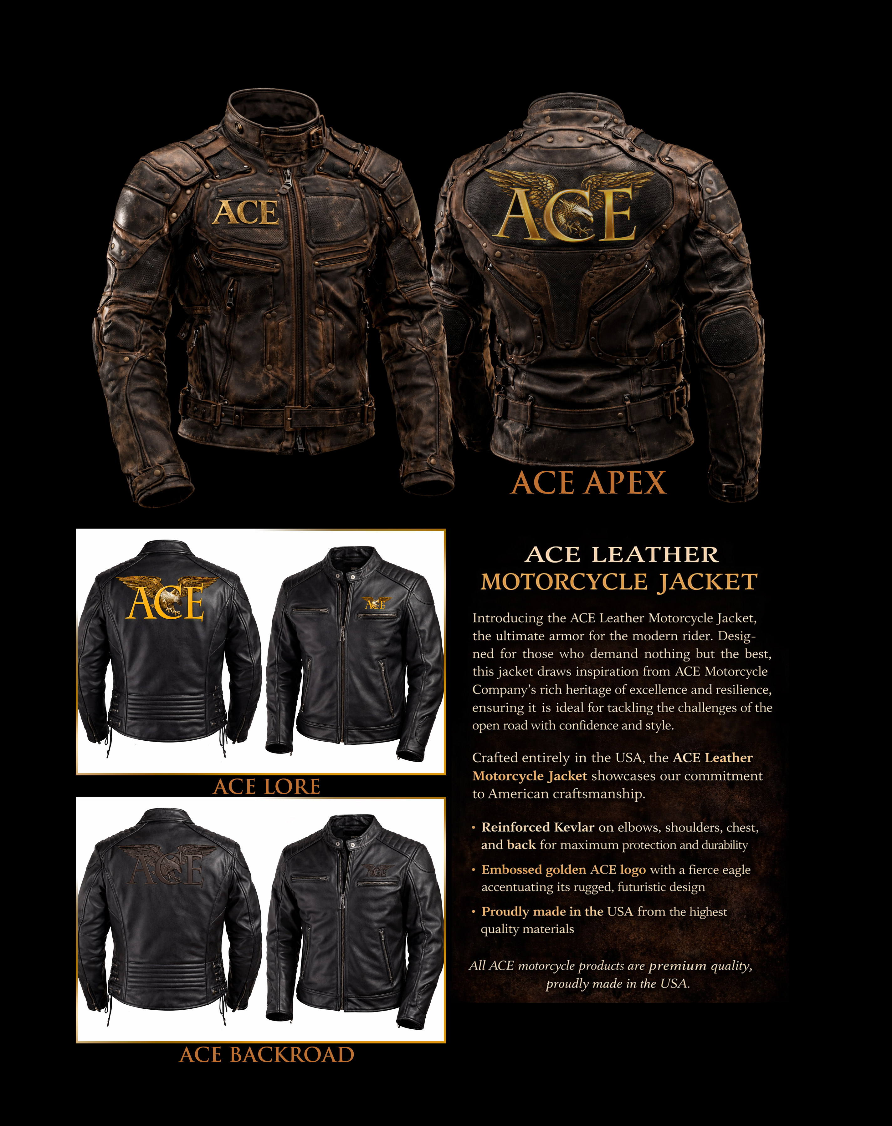 ACE Leather Motorcycle Jacket