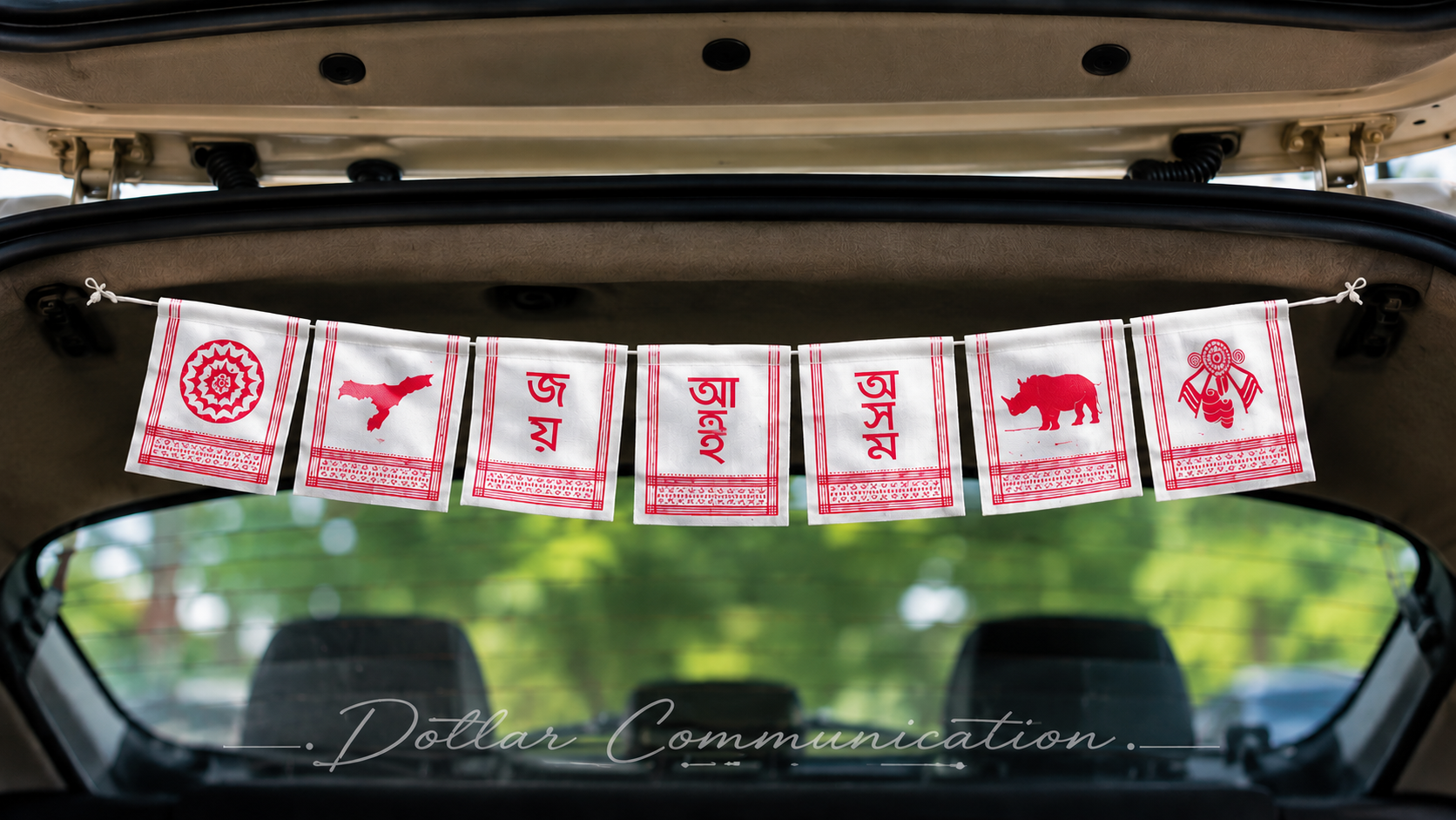 Car Assamese Flag big size