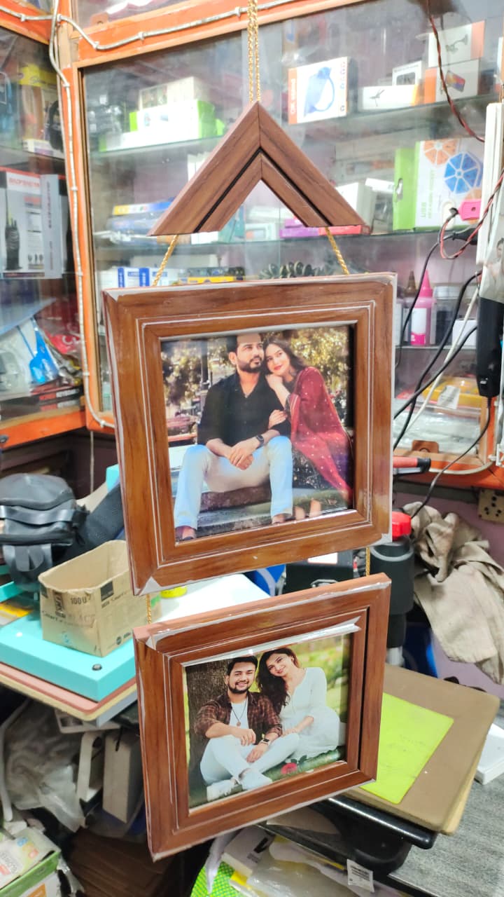 Hanging Wooden Photo Frame Set