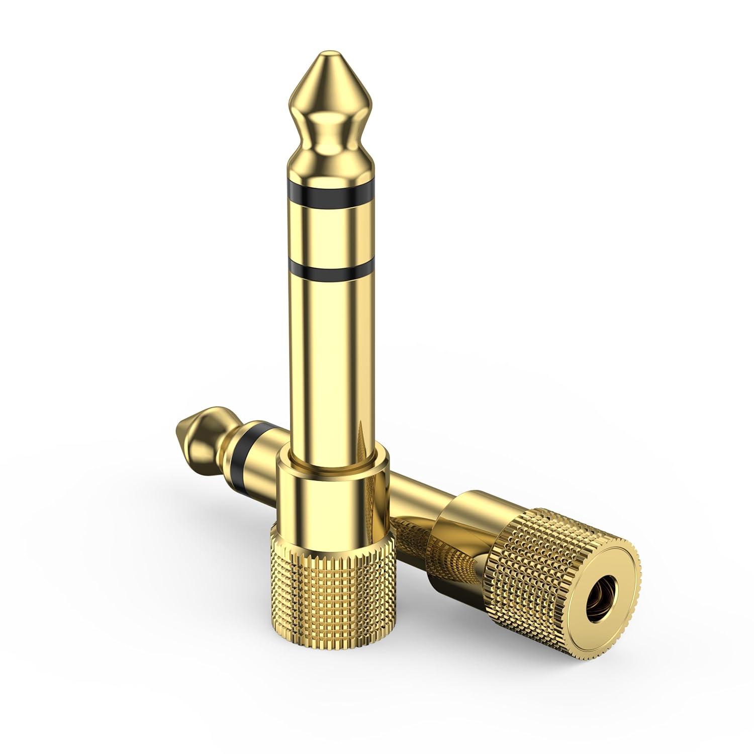 .35mm to 3.5mm Audio Jack Adapter,1/4 Inch Male to 1/8 Inch Female Stereo Gold-Plated Connector for Headphones, Guitar, Amplifier, Digital Piano, Speaker & Aux Cable