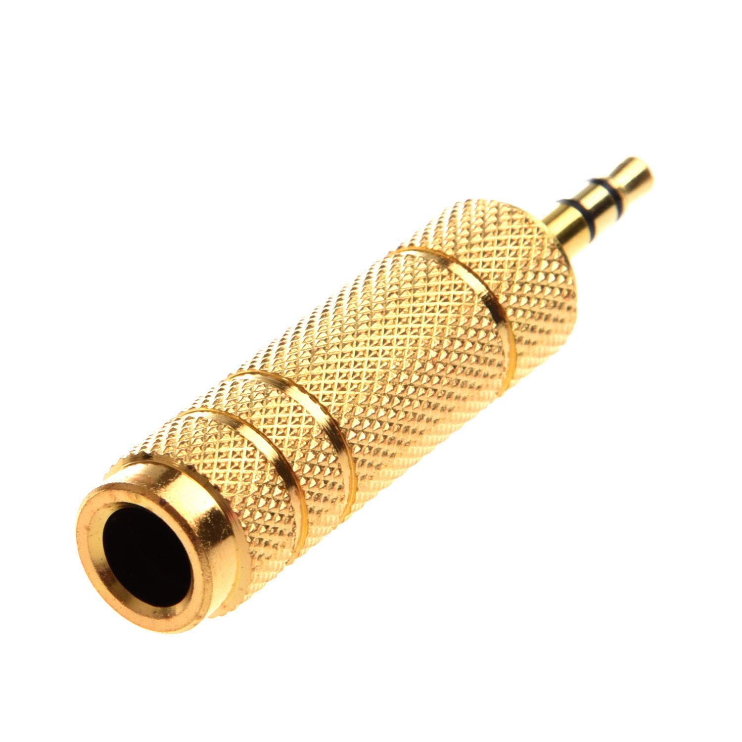 Gold-Plated 6.35mm to 3.5mm Audio Adapter