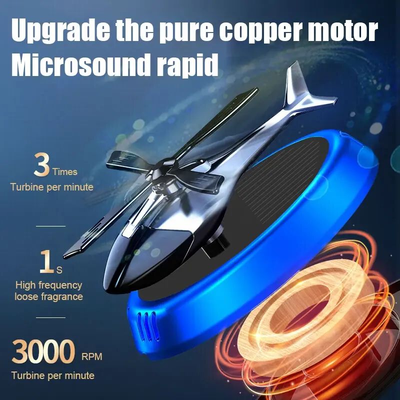 Solar Helicopter Car Air Freshener