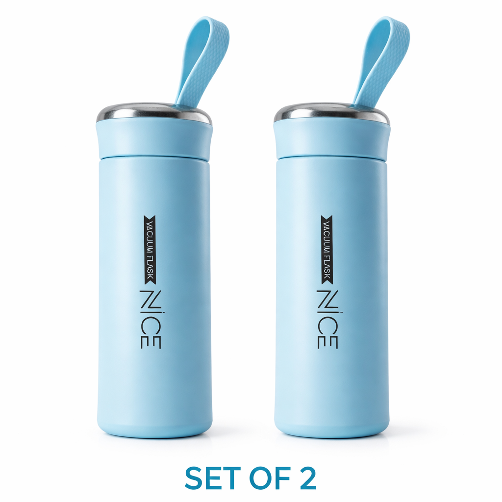 Insulated Vacuum Flask Glass Bottles (Set of 2)