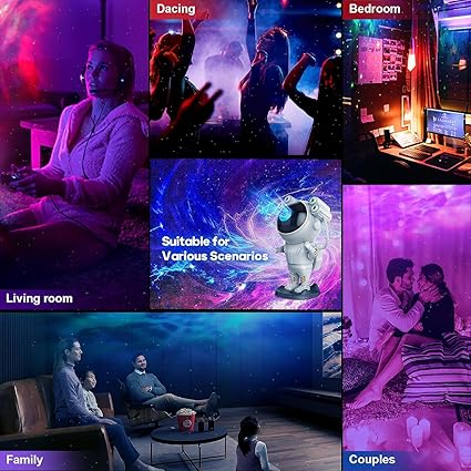 Astronaut Galaxy Projector Galaxy Star Projector with Timer & Remote Control, Ideal for Bedroom Ceiling, Home Decor, and Partie