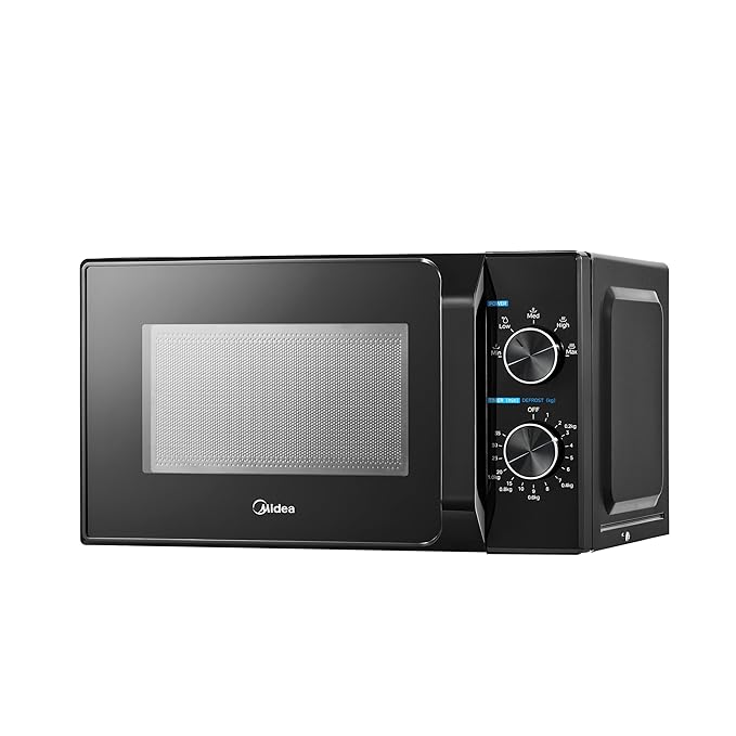 Midea 20L Solo Microwave Oven (Black, 5 power levels & Defrost function)