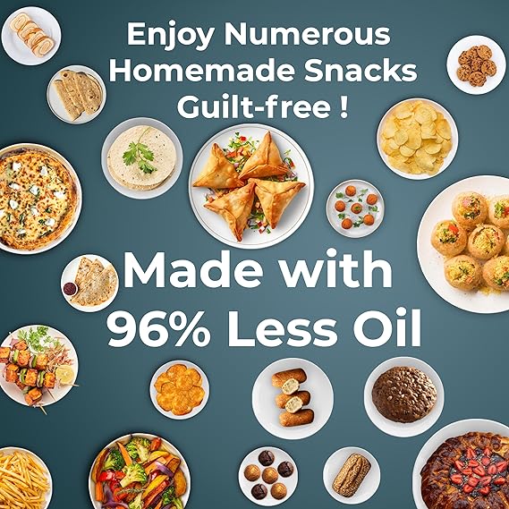 Pigeon Healthifry Digital Air Fryer, 360° High Speed Air Circulation Technology 1200 W with Non-Stick 4.2 L Basket