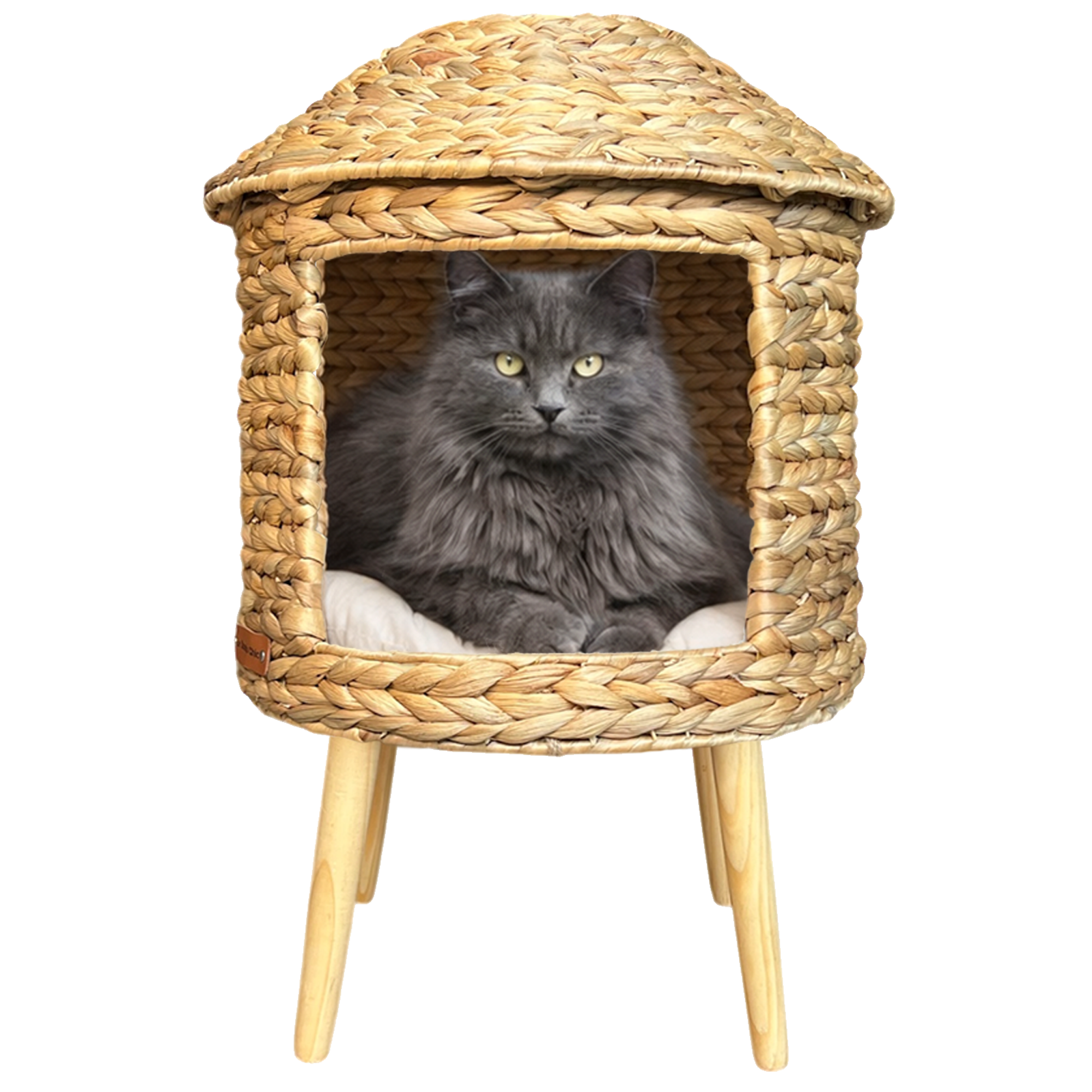 Maisonnette en osier pour chat
