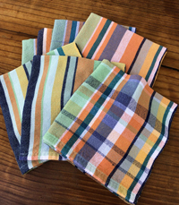 Striped Cotton Dish Towels Set