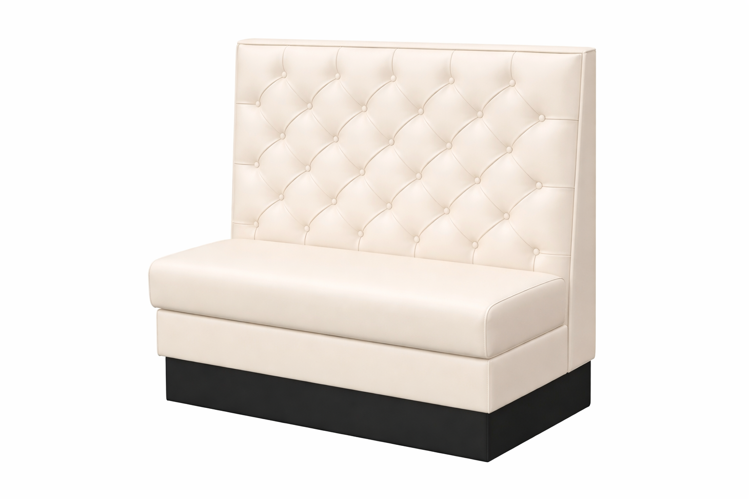 Classic Burgundy Tufted Booth