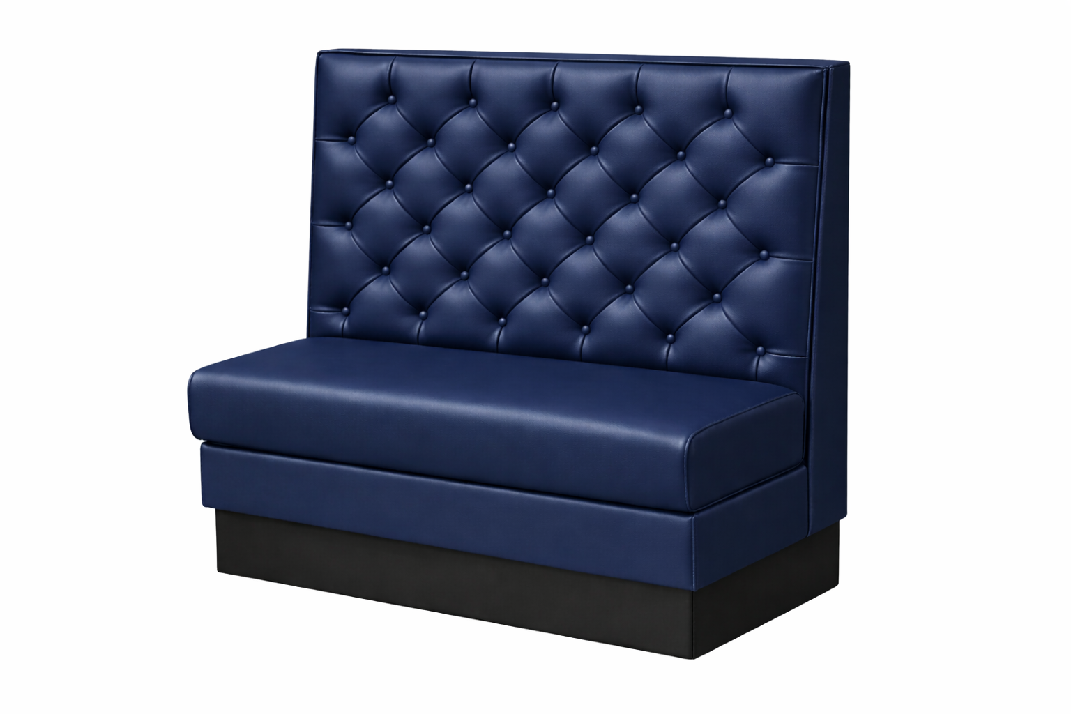 Classic Burgundy Tufted Booth