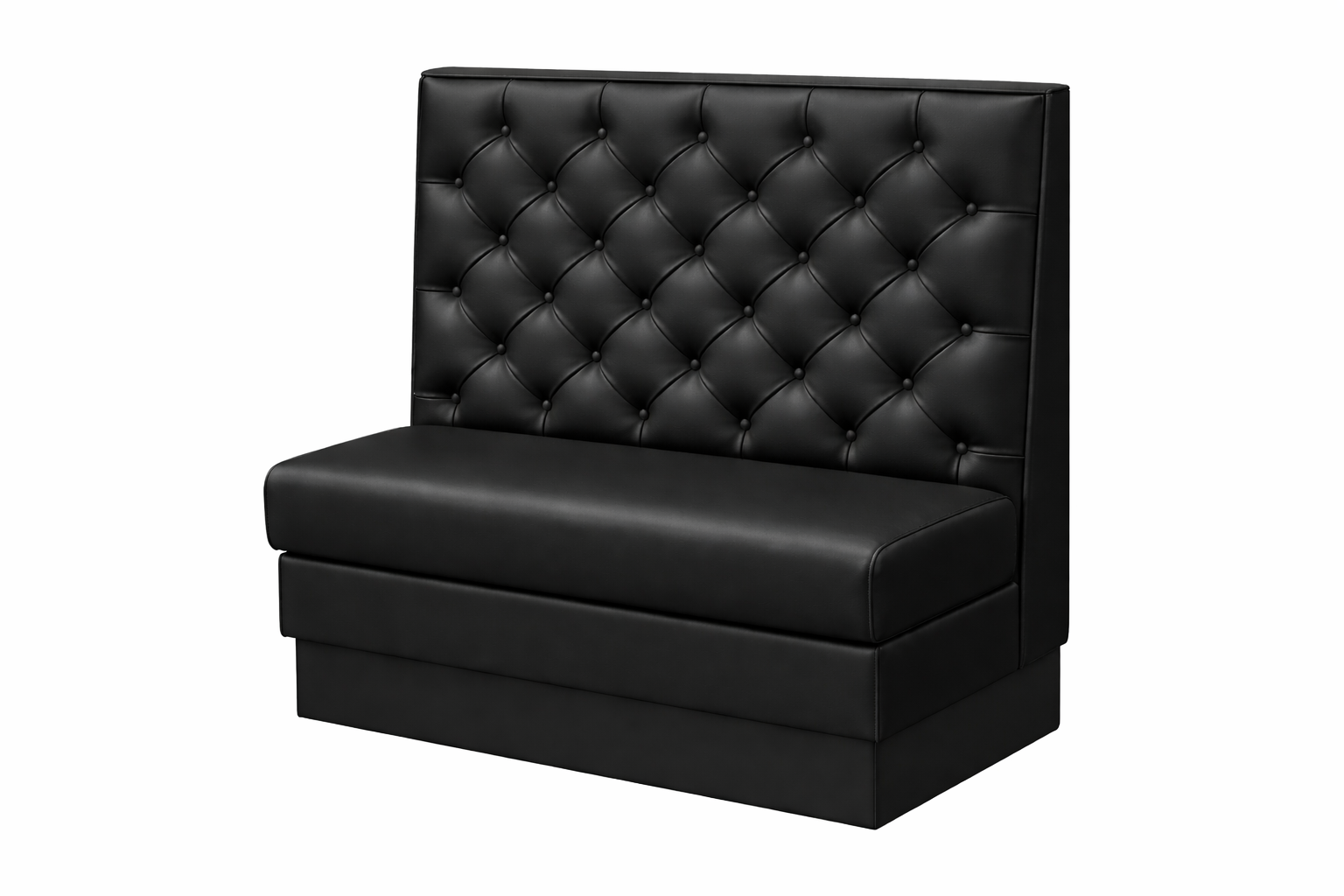 Classic Burgundy Tufted Booth