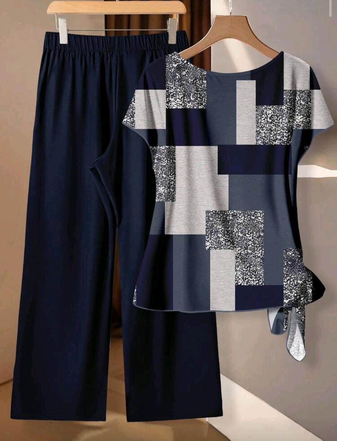 conjunto de dos piezas color azul