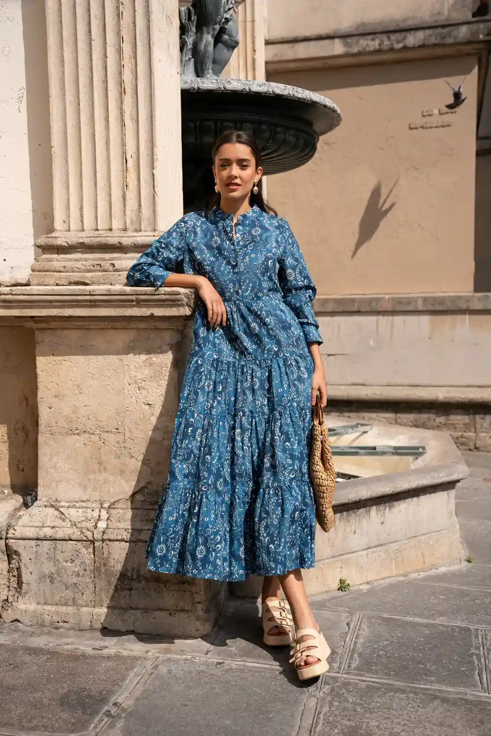 Robe longue Marbella en coton