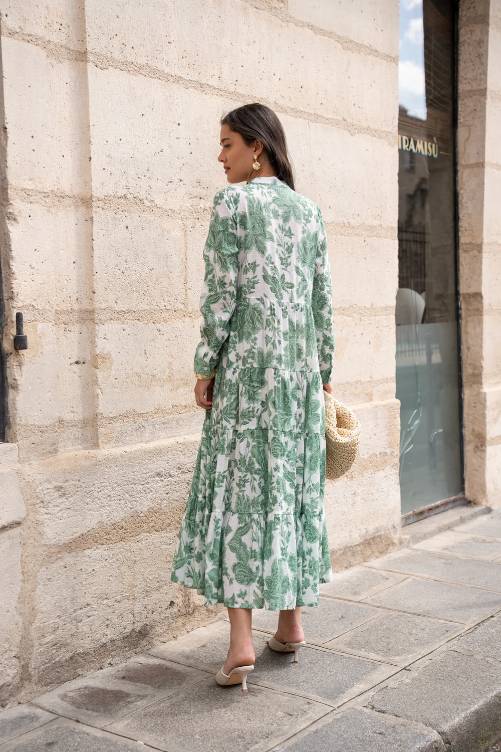 Robe longue imprimée fleurie