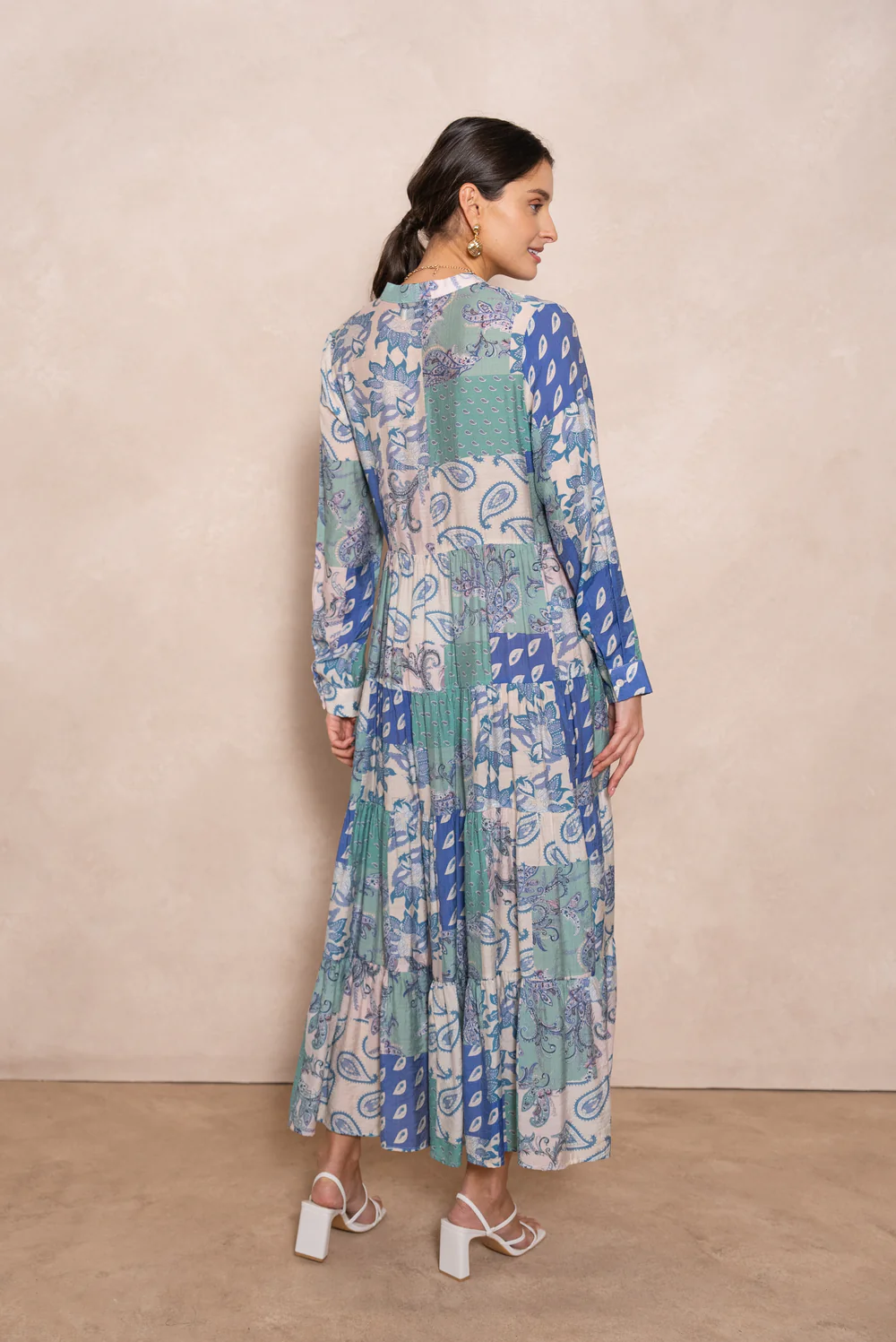Robe longue imprimée fleurie