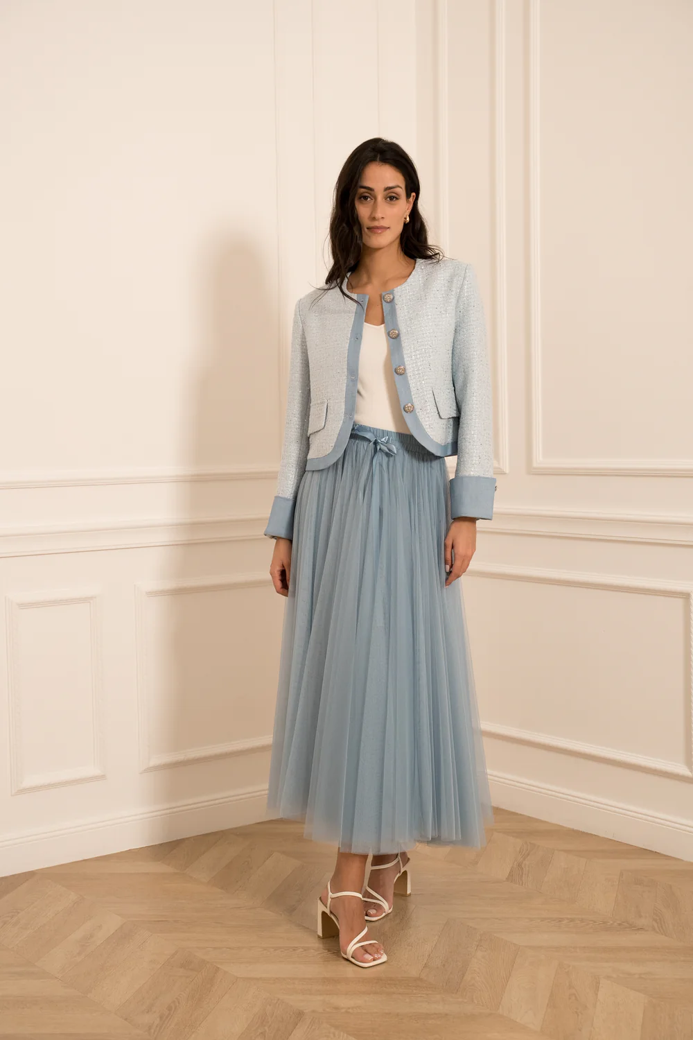Jupe Aria en tulle - Bleu Ciel 