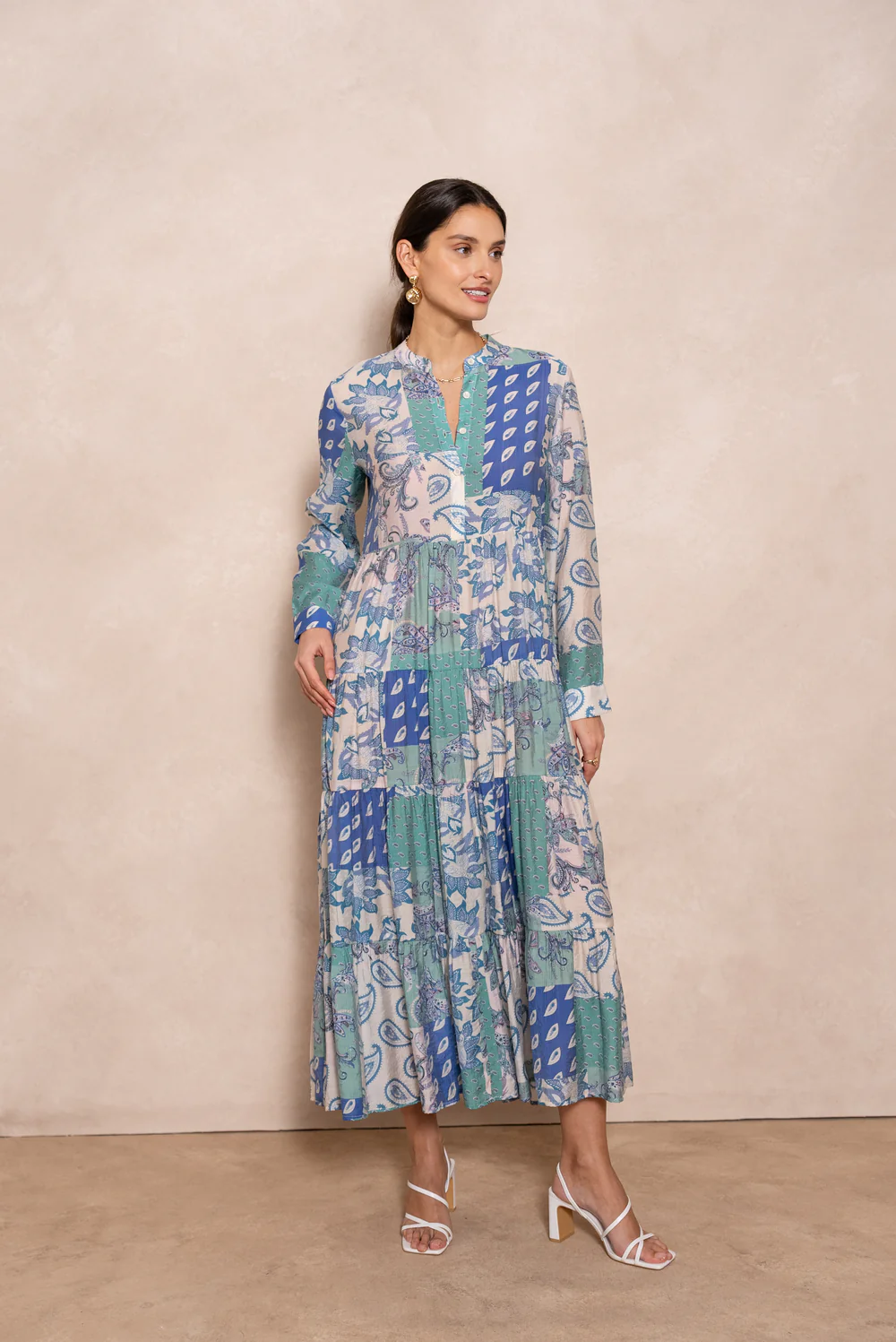 Robe longue imprimée fleurie