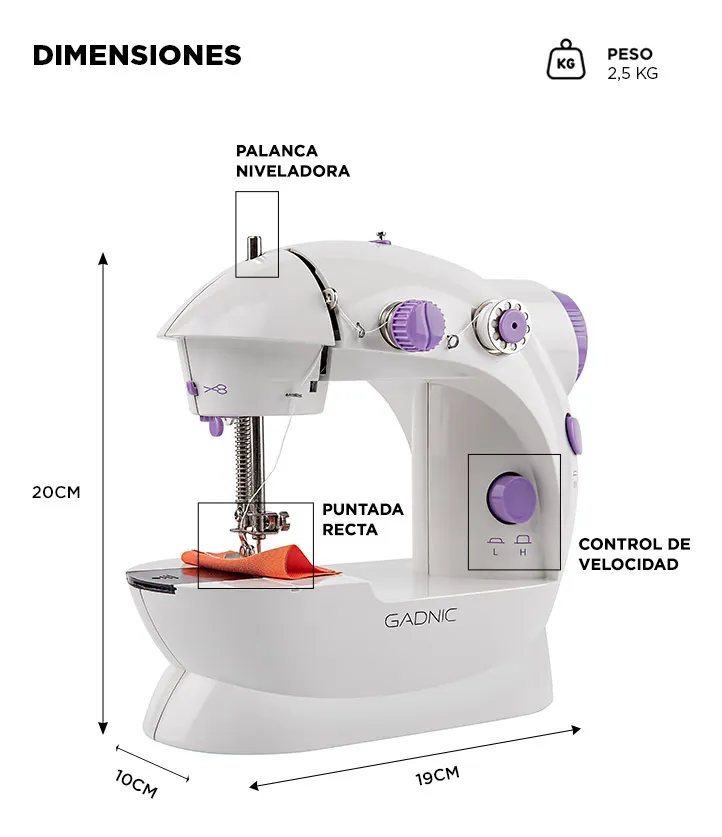 Máquina de Coser Gadnic Mini