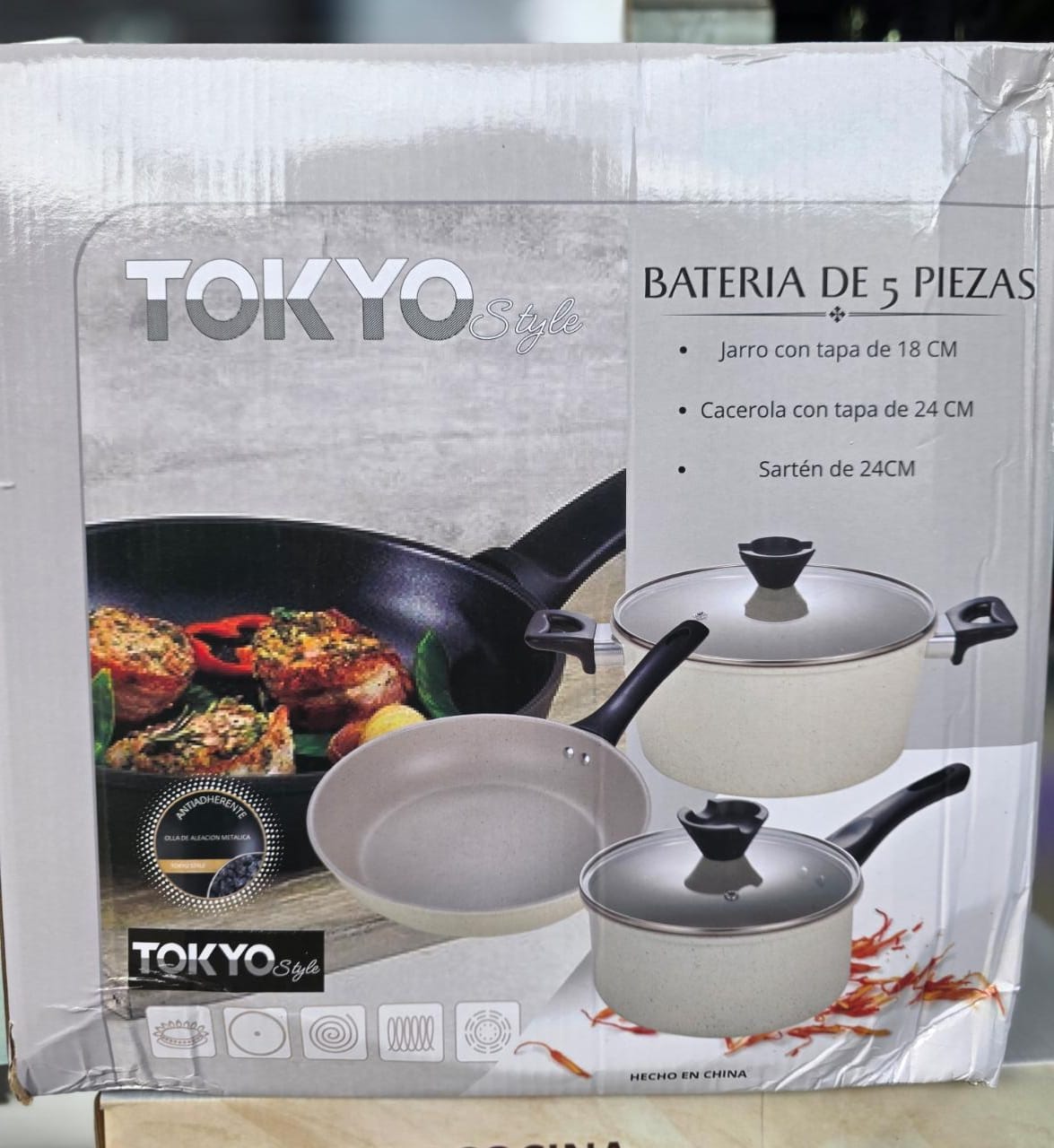 Batería de Cocina Tokyo Style 5 Piezas
