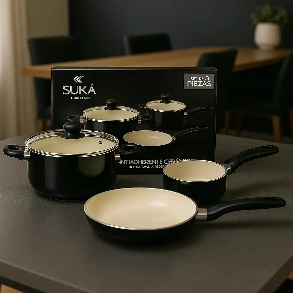 Juego de Ollas y Sartén Suka