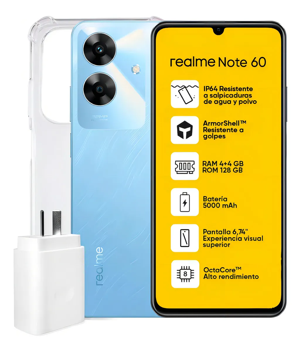 Celular Realme Note 60 6,74" 128Gb Azul