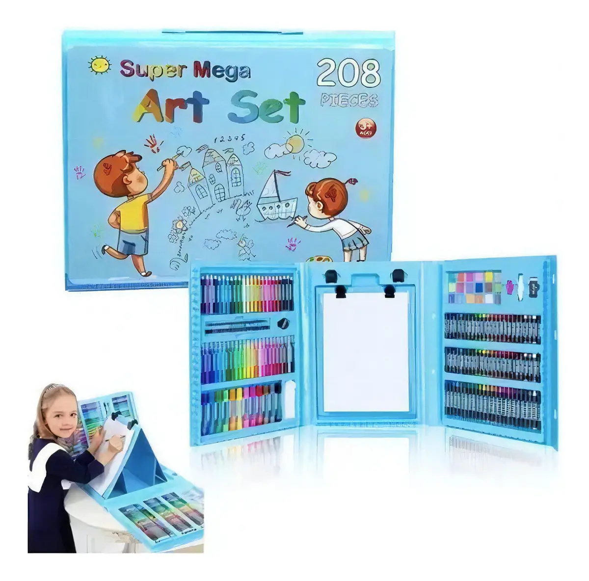 Kit de Arte Super Mega 208 piezas