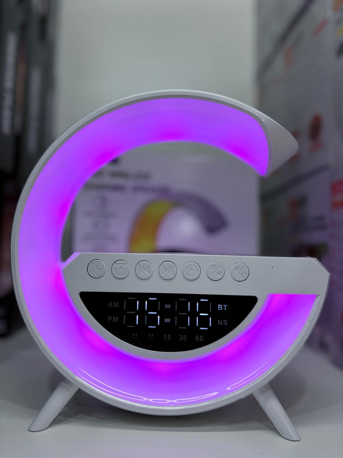 Parlante reloj Despertador LED
