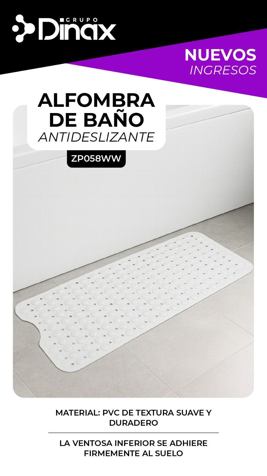 Alfombra de baño antideslizante