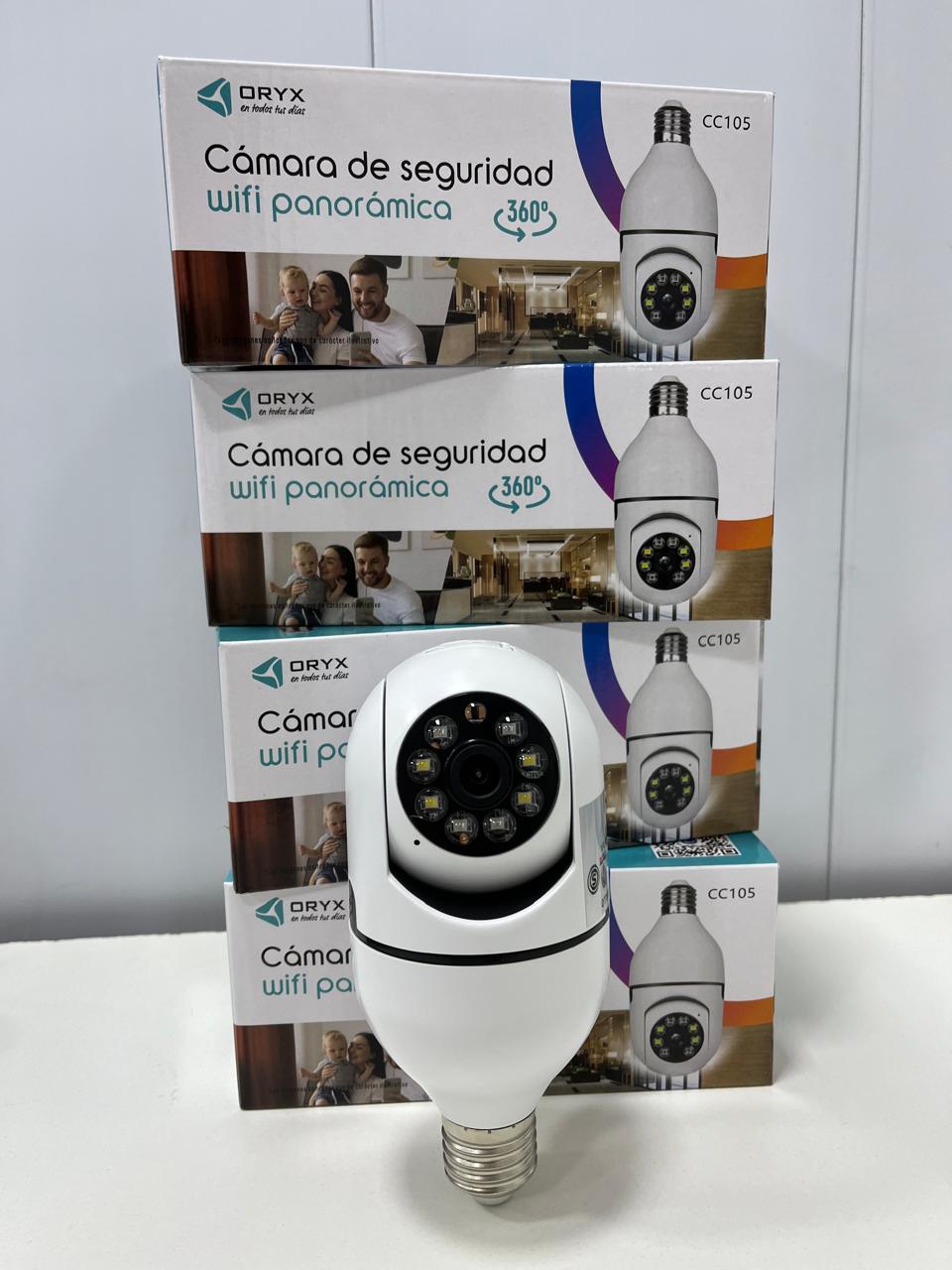 Cámara de seguridad wifi panorámica 360°