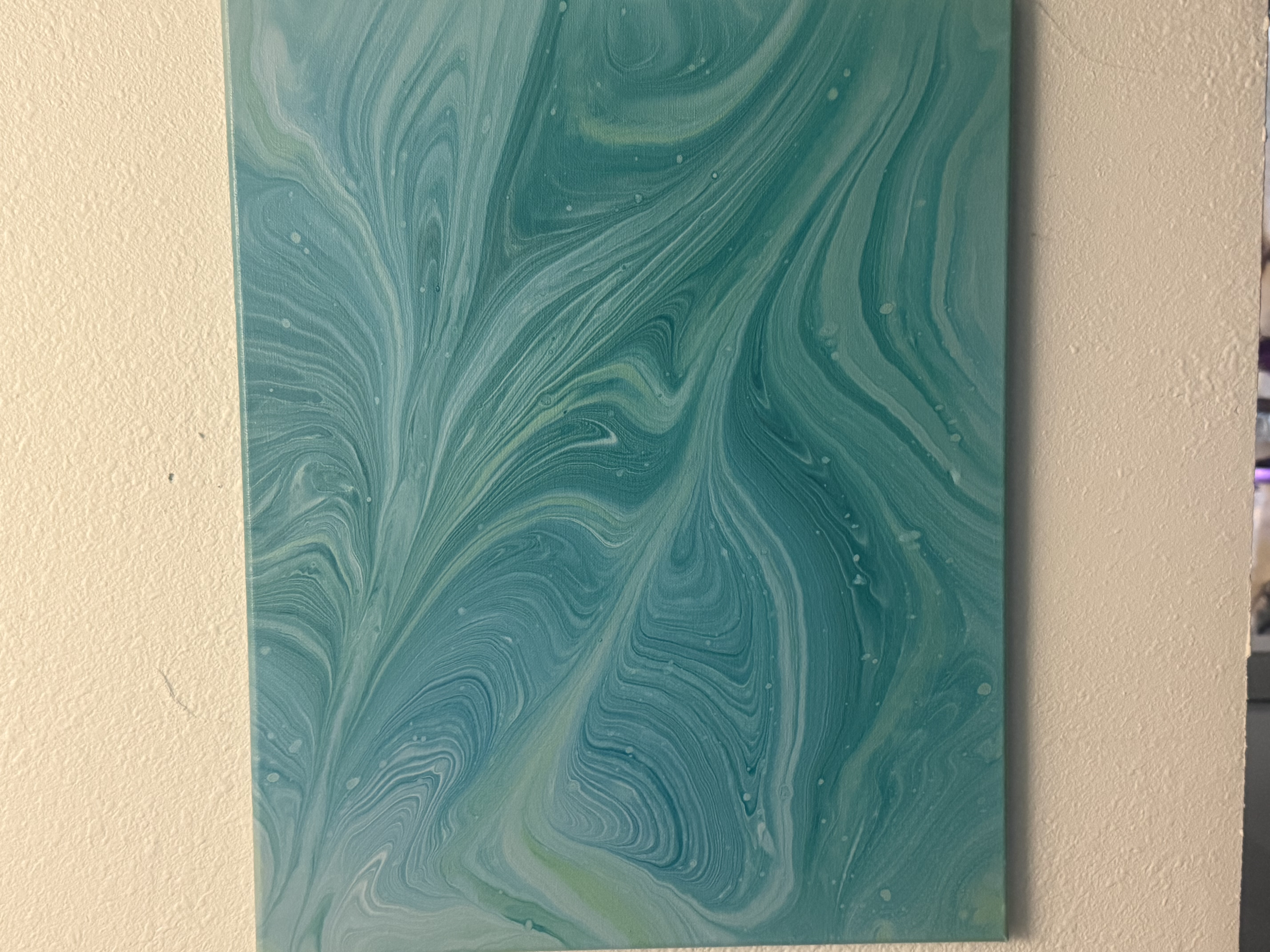 Ocean Swirl Abstract Painting 16x20