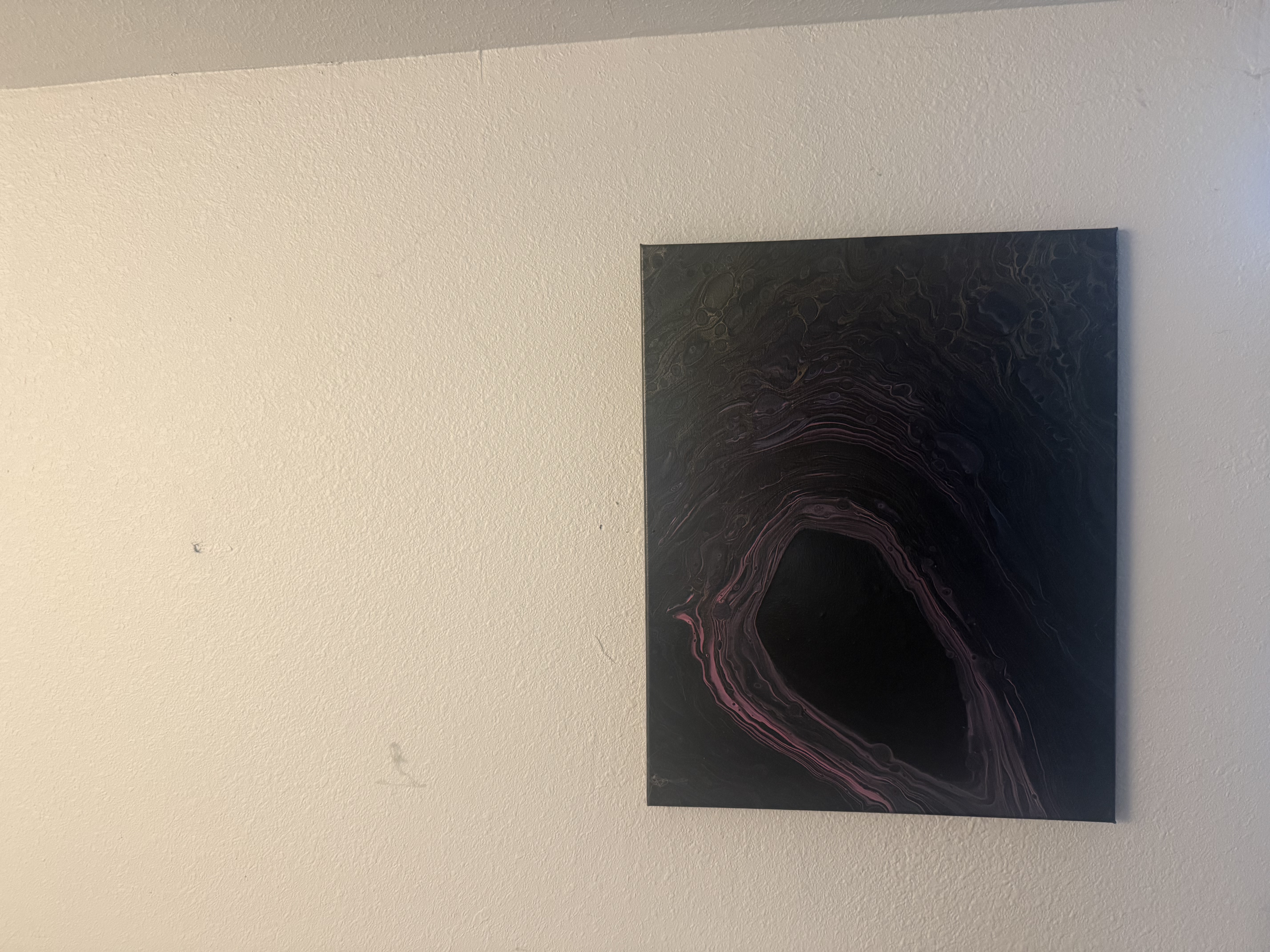 Abstract Black Hole Wall Art 16x20