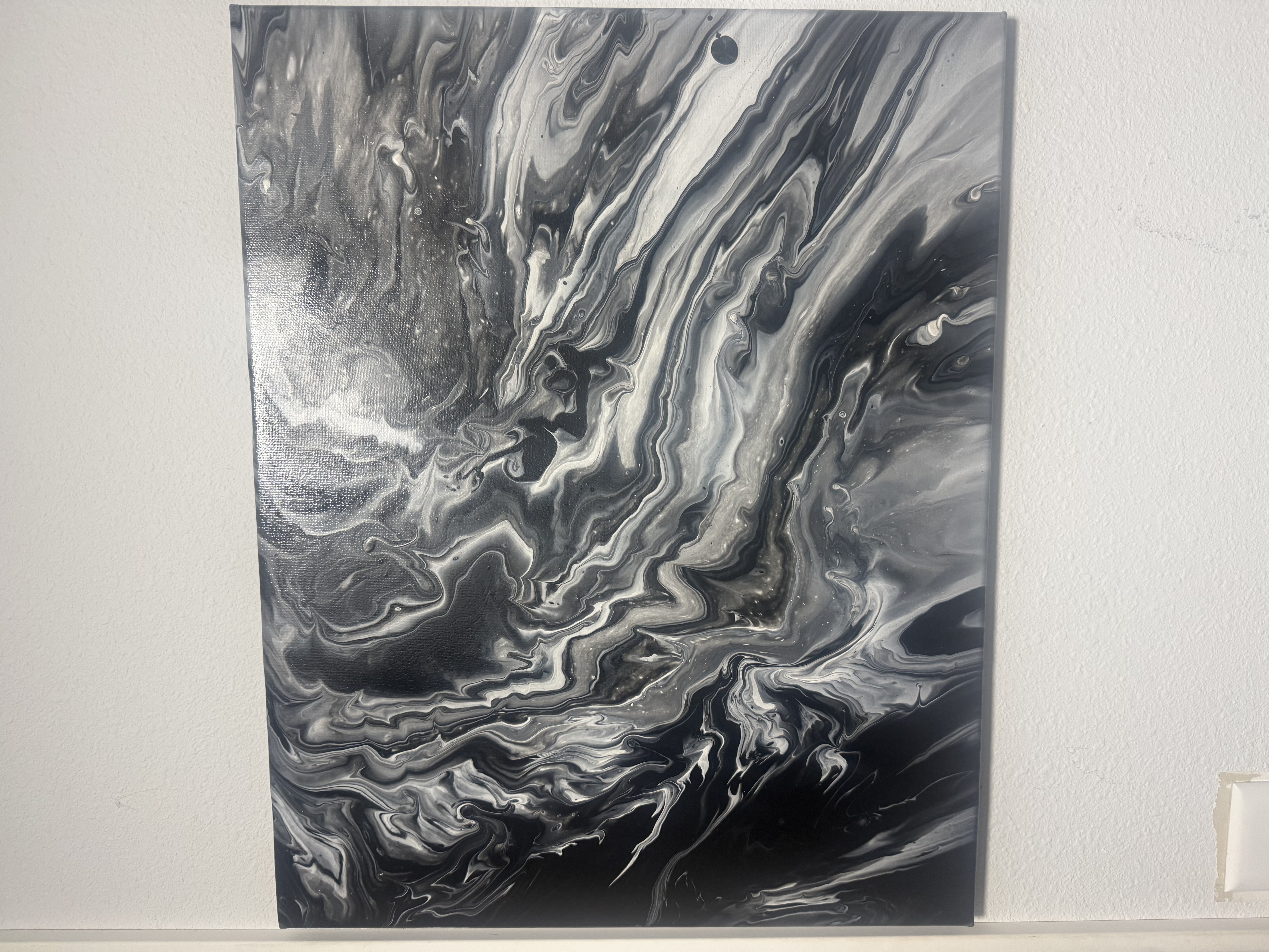 Abstract Black & White Canvas Art