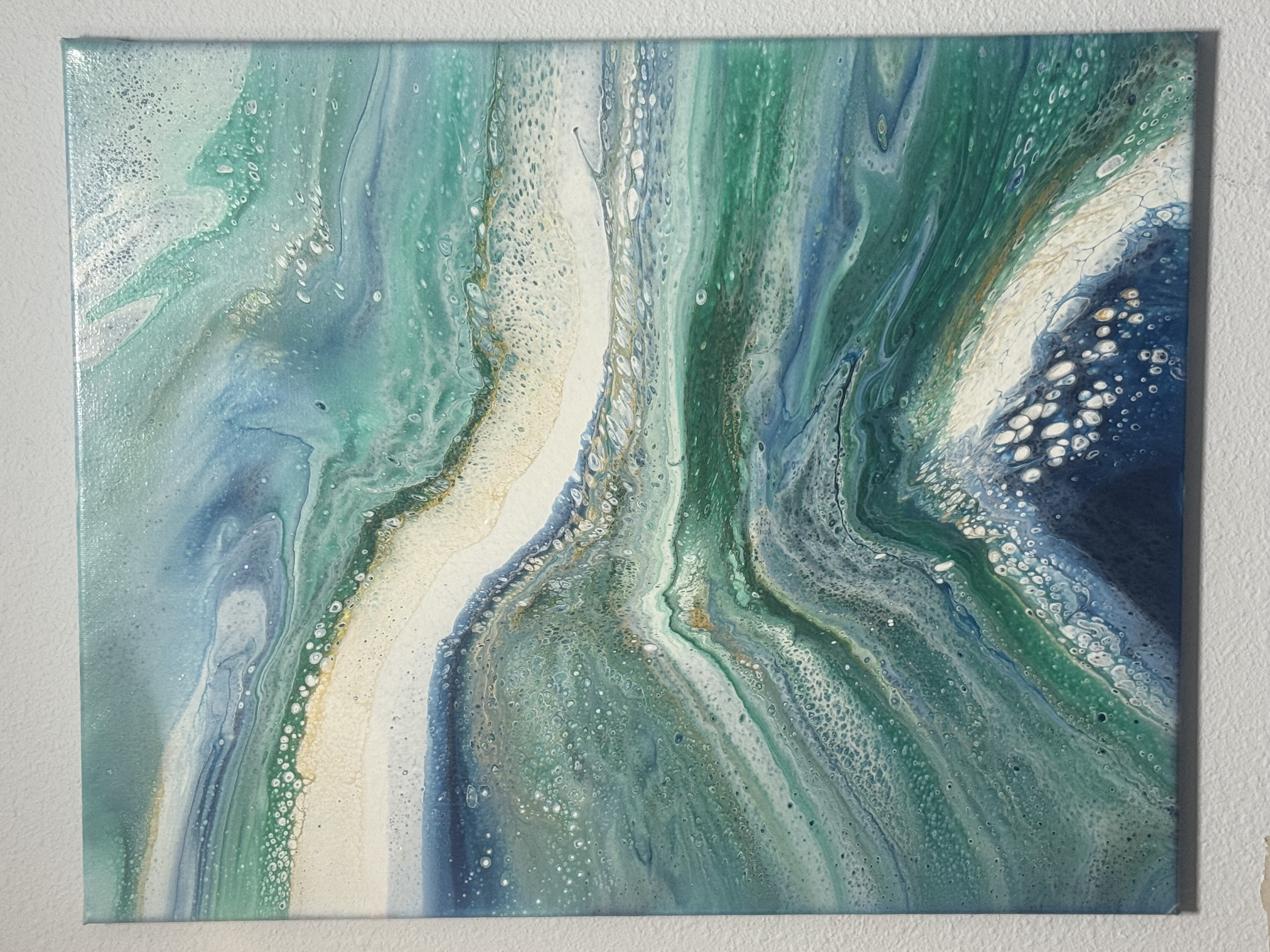 Abstract Ocean Flow Canvas