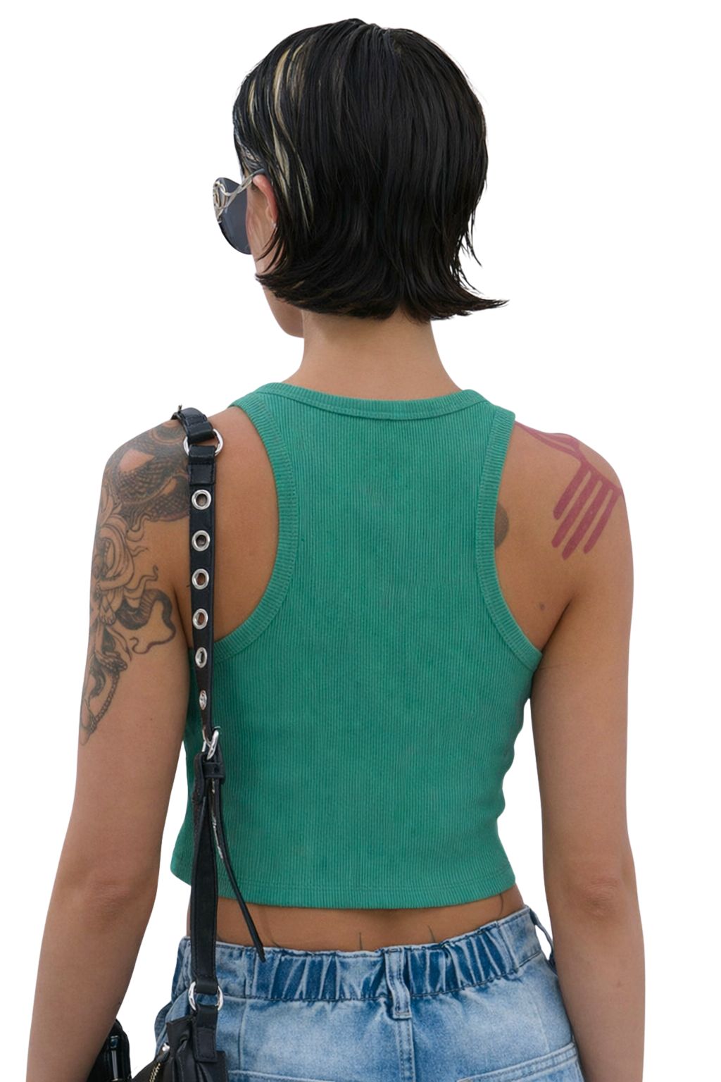 Stoner Girlfriend Green Crop Tank