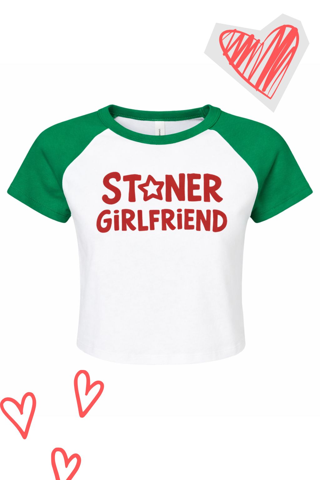 St☆ner Girlfriend Raglan Crop Top